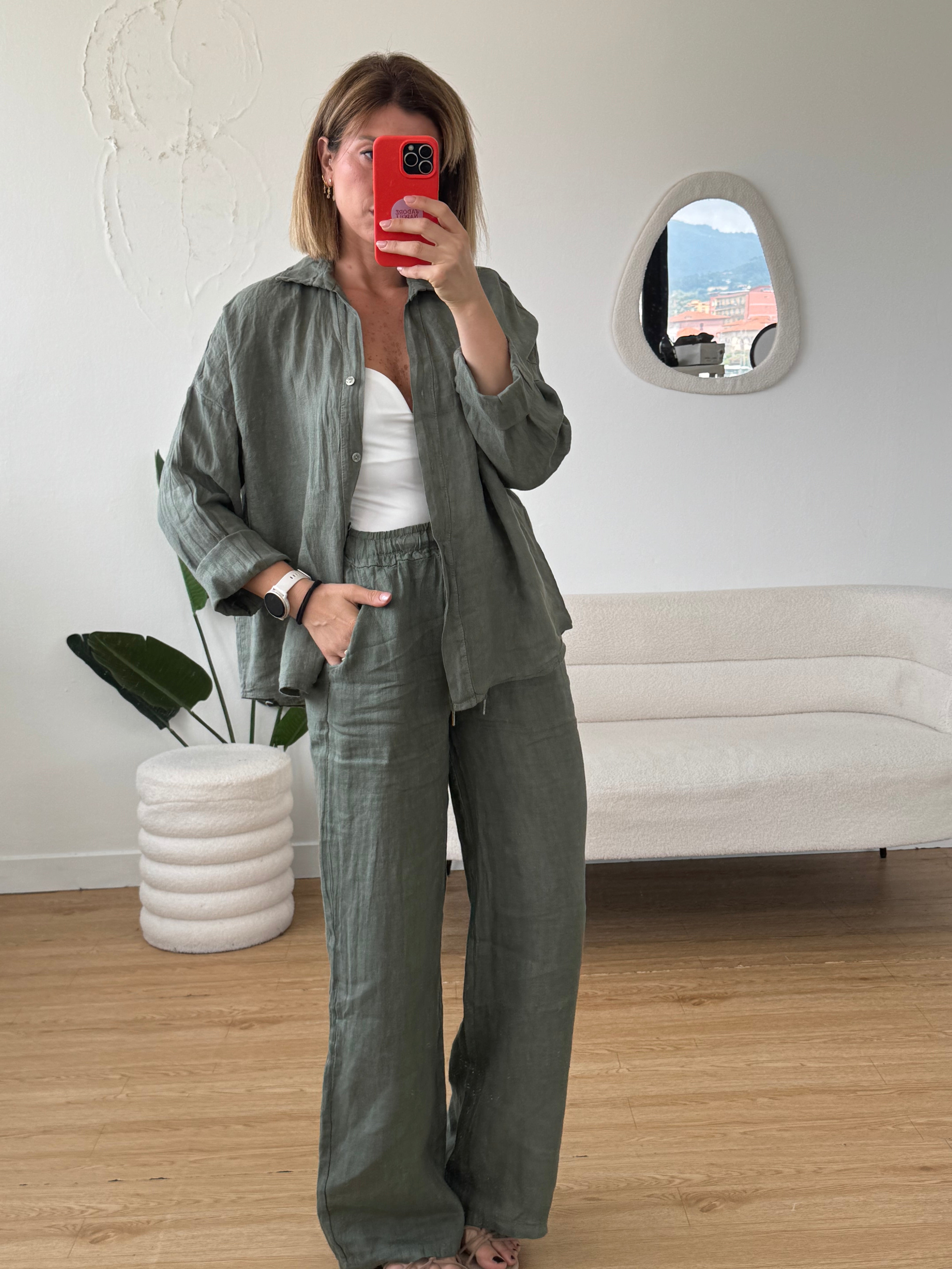 Pantaloni lino completo Salinas