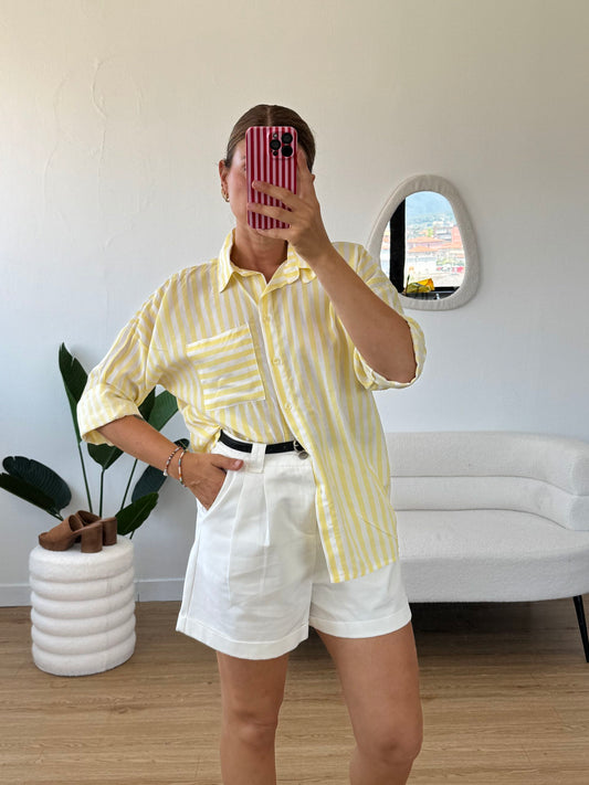 Camicia a righe oversize