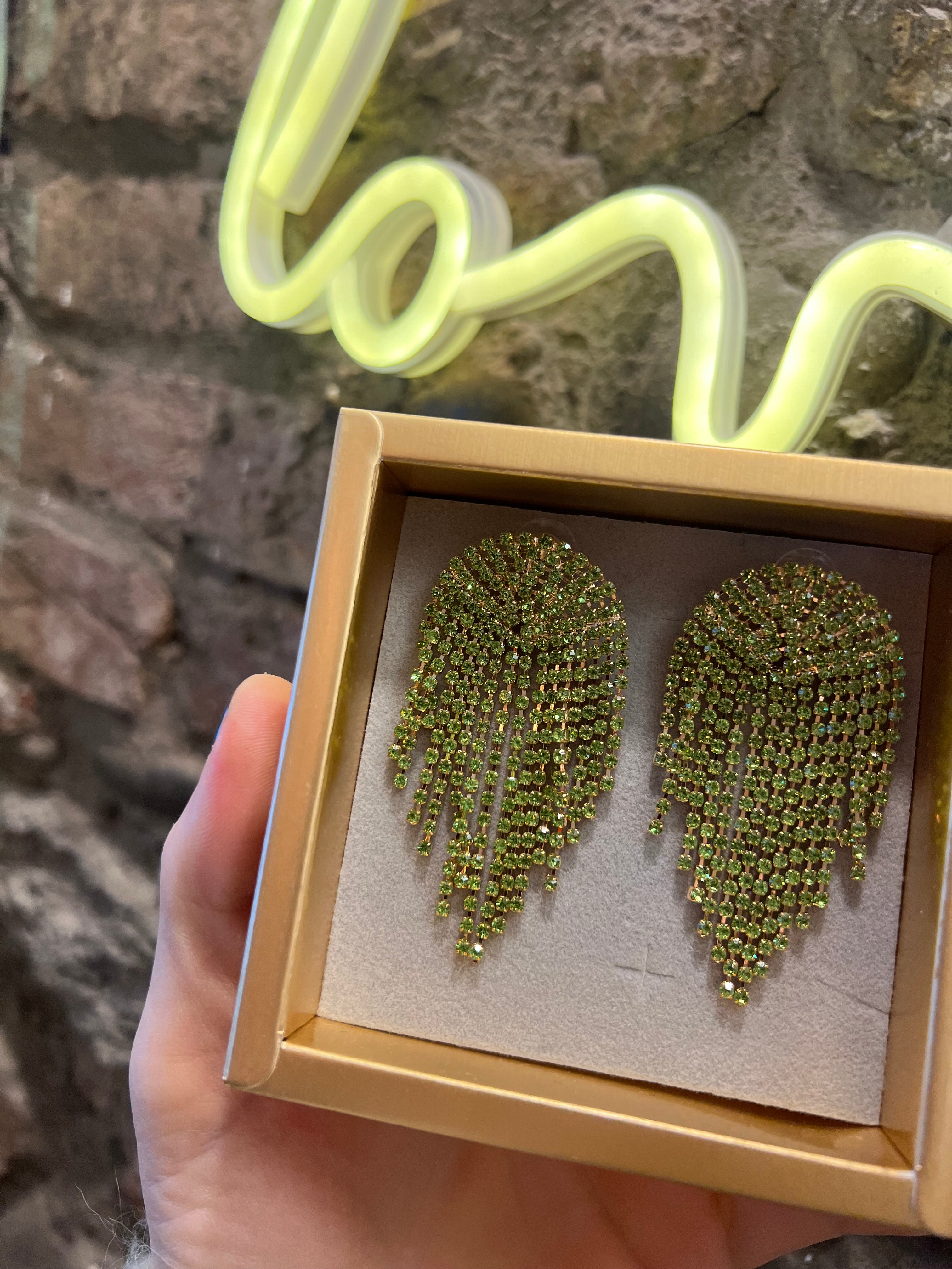 Orecchini strass medusa