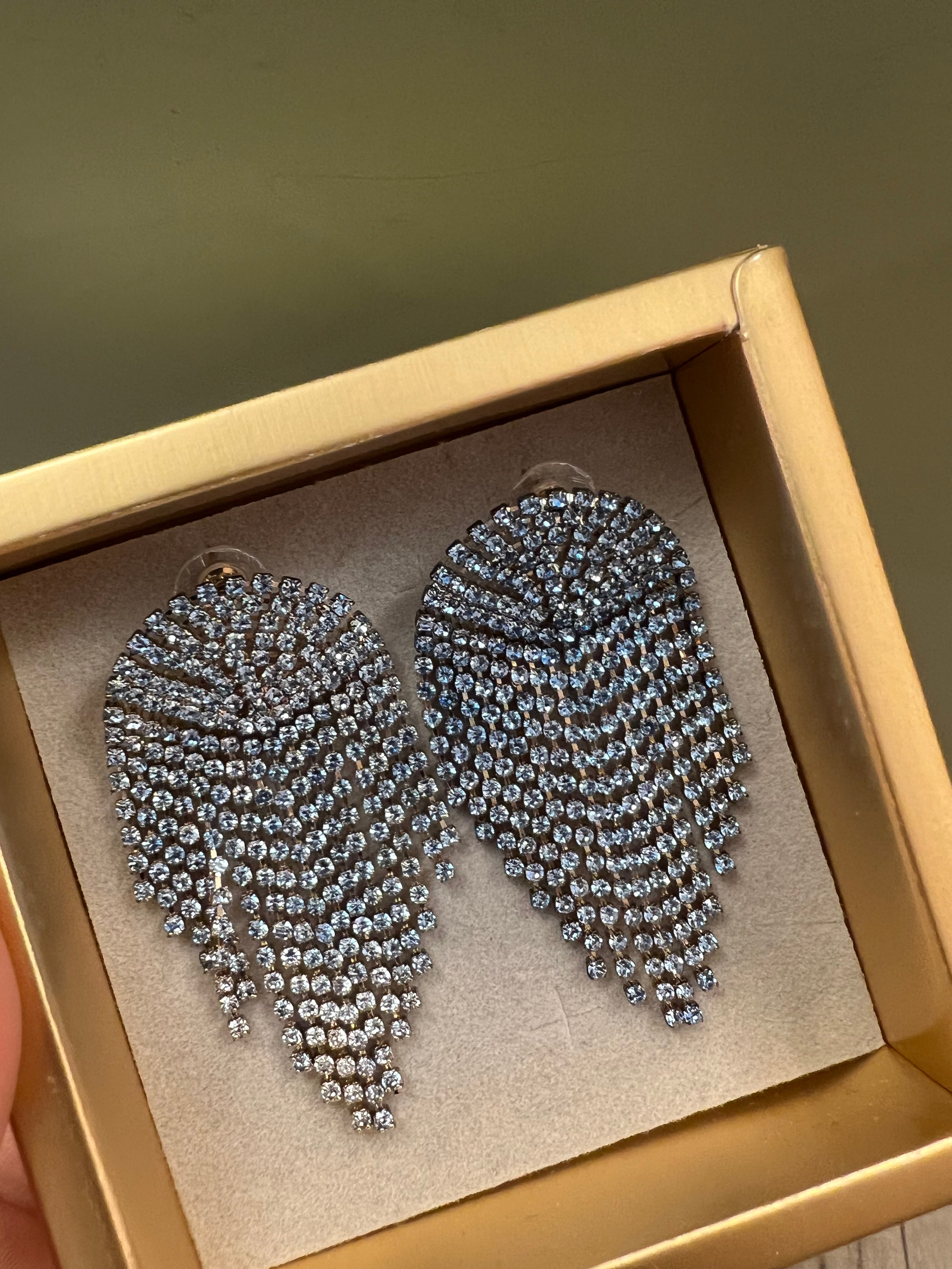 Orecchini strass medusa