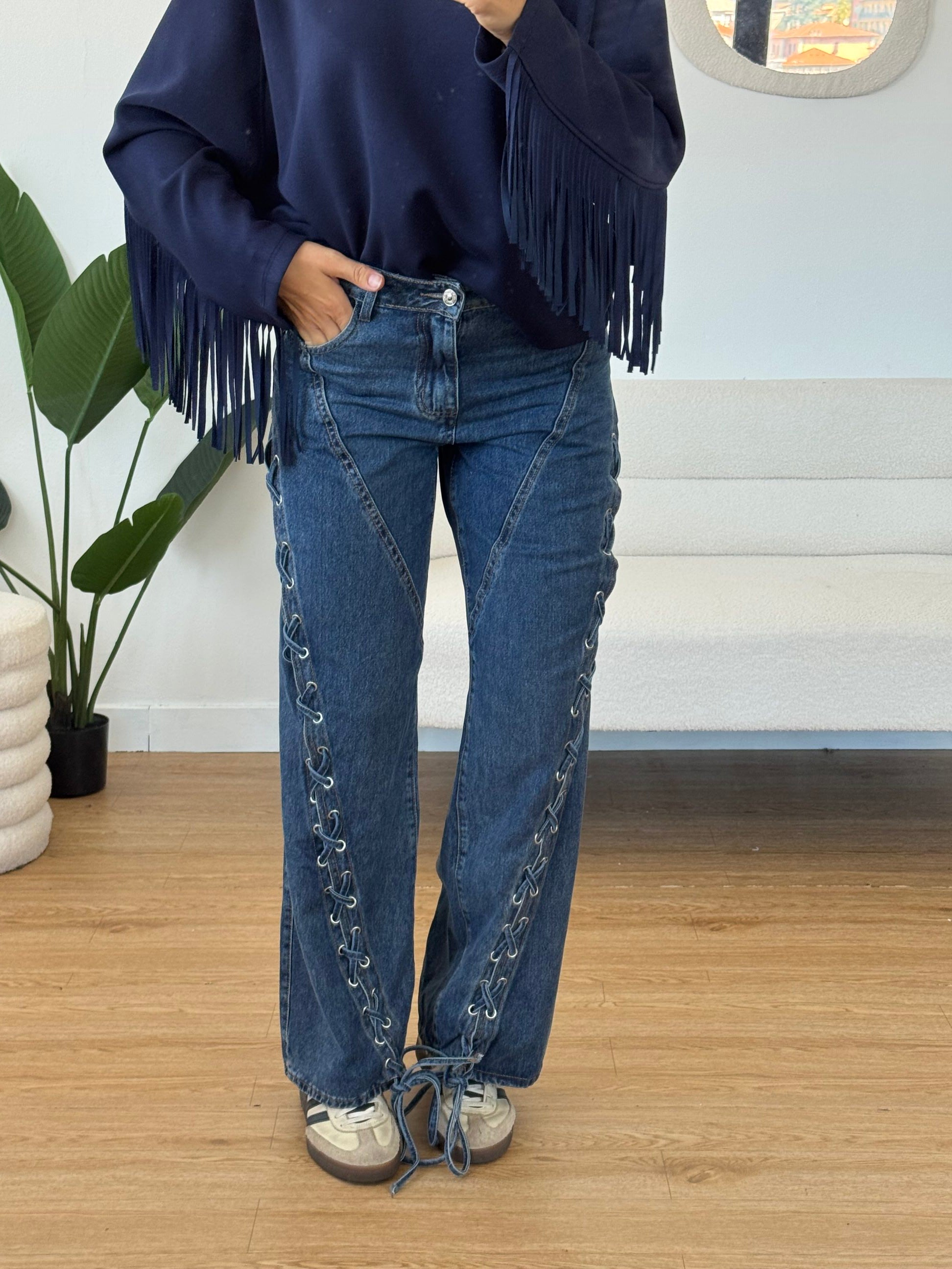 Jeans stringato