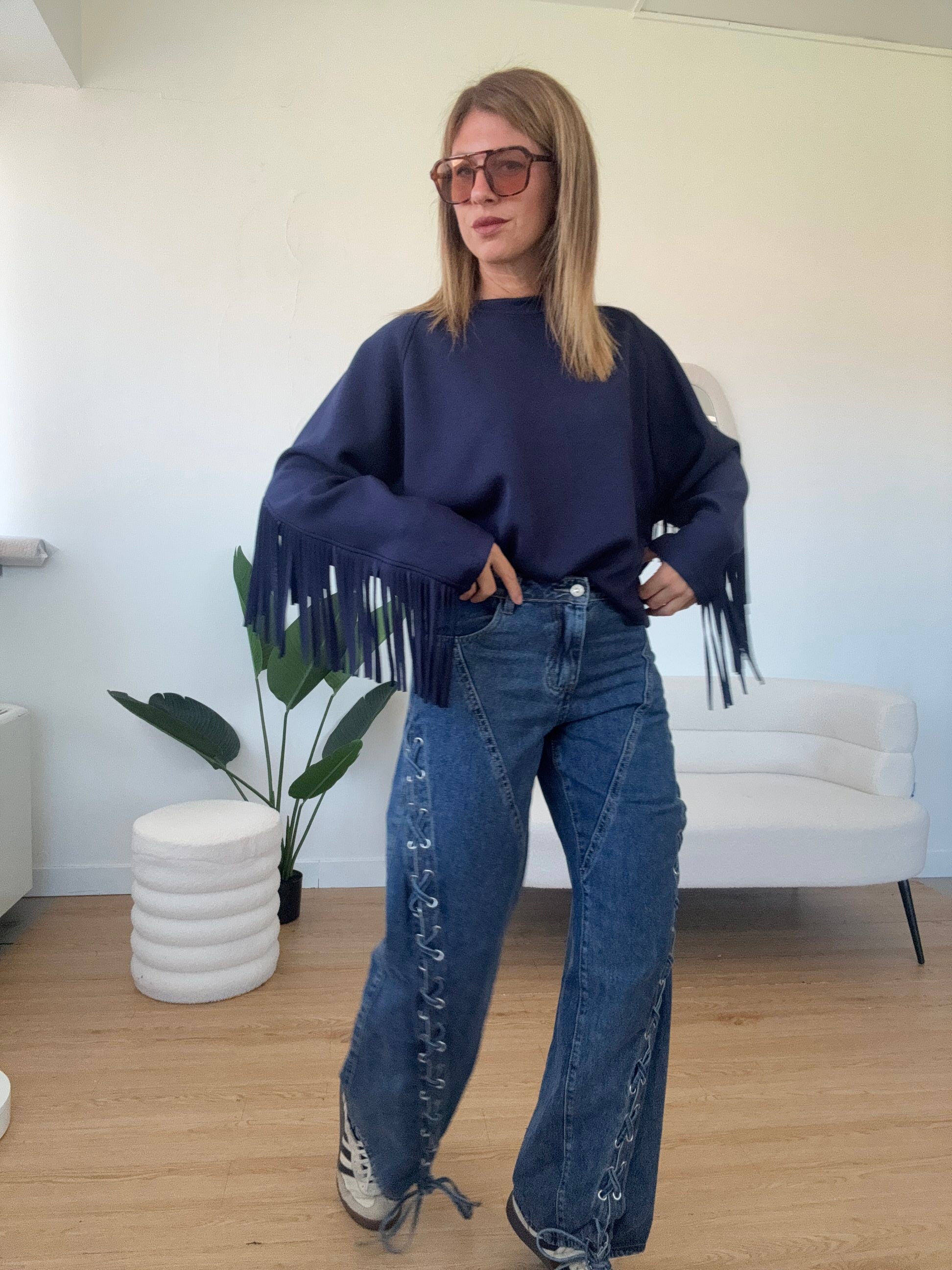Jeans stringato