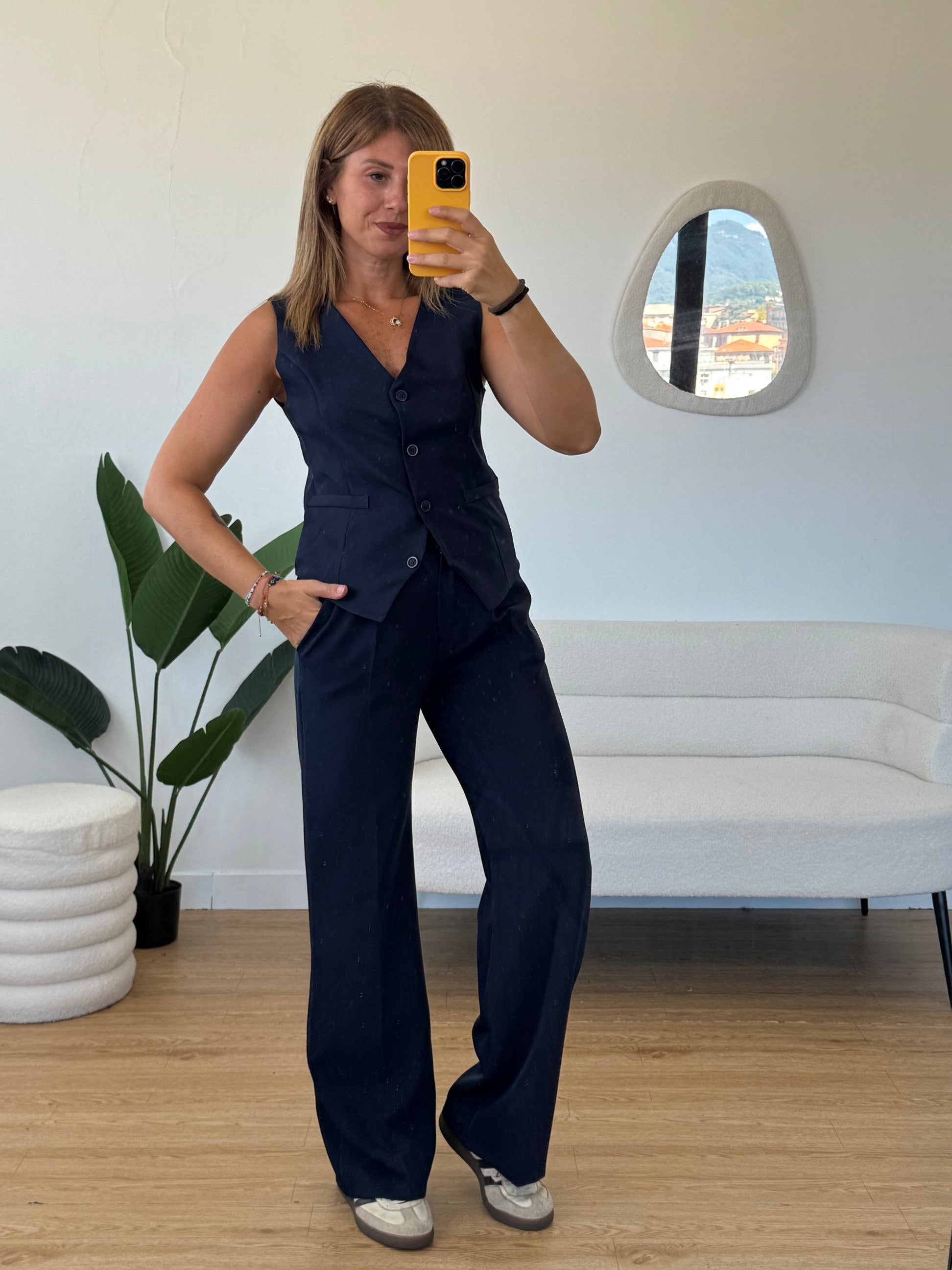 Pantaloni a palazzo completo blue