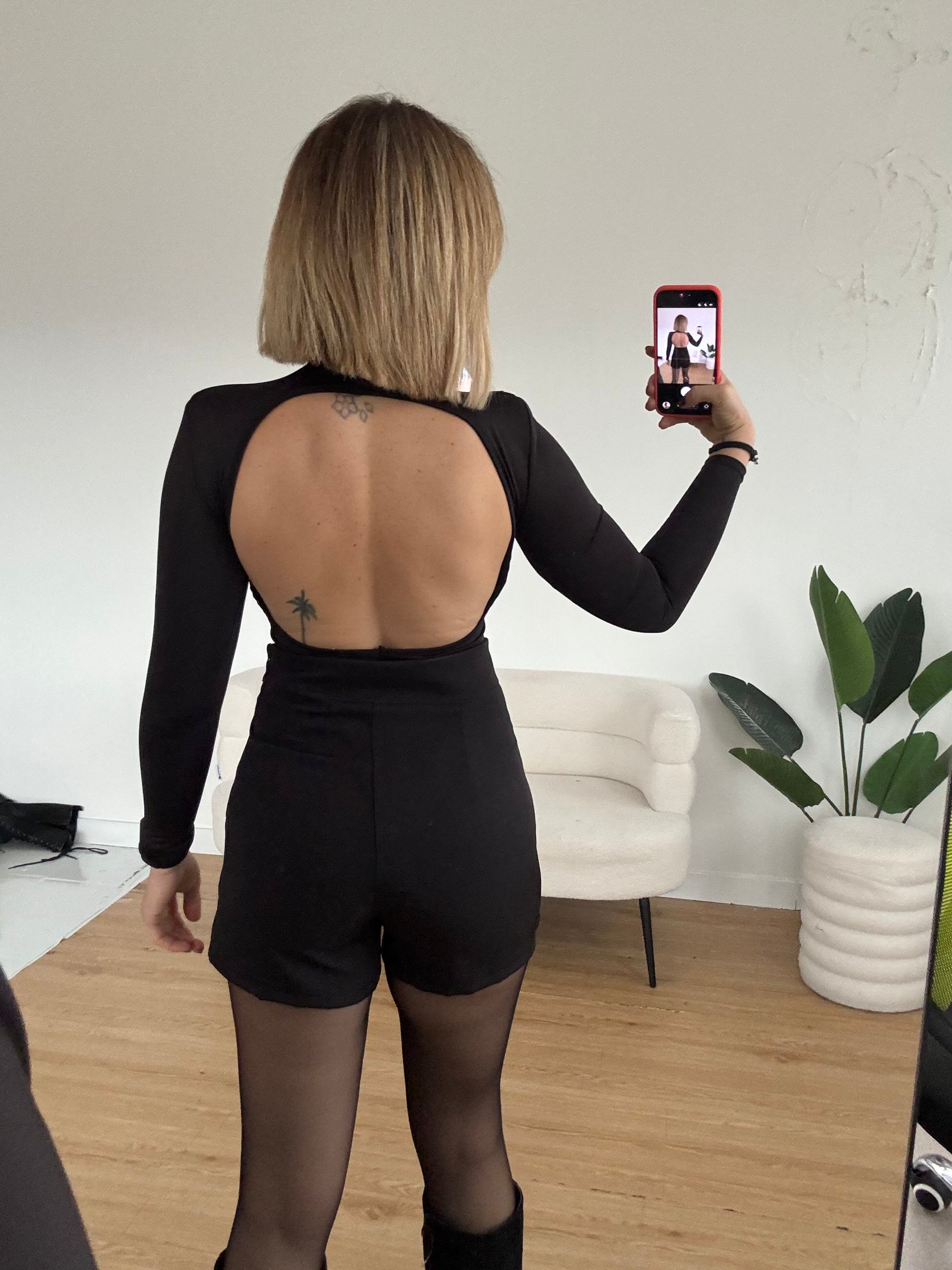 Body con spalline schiena scoperta