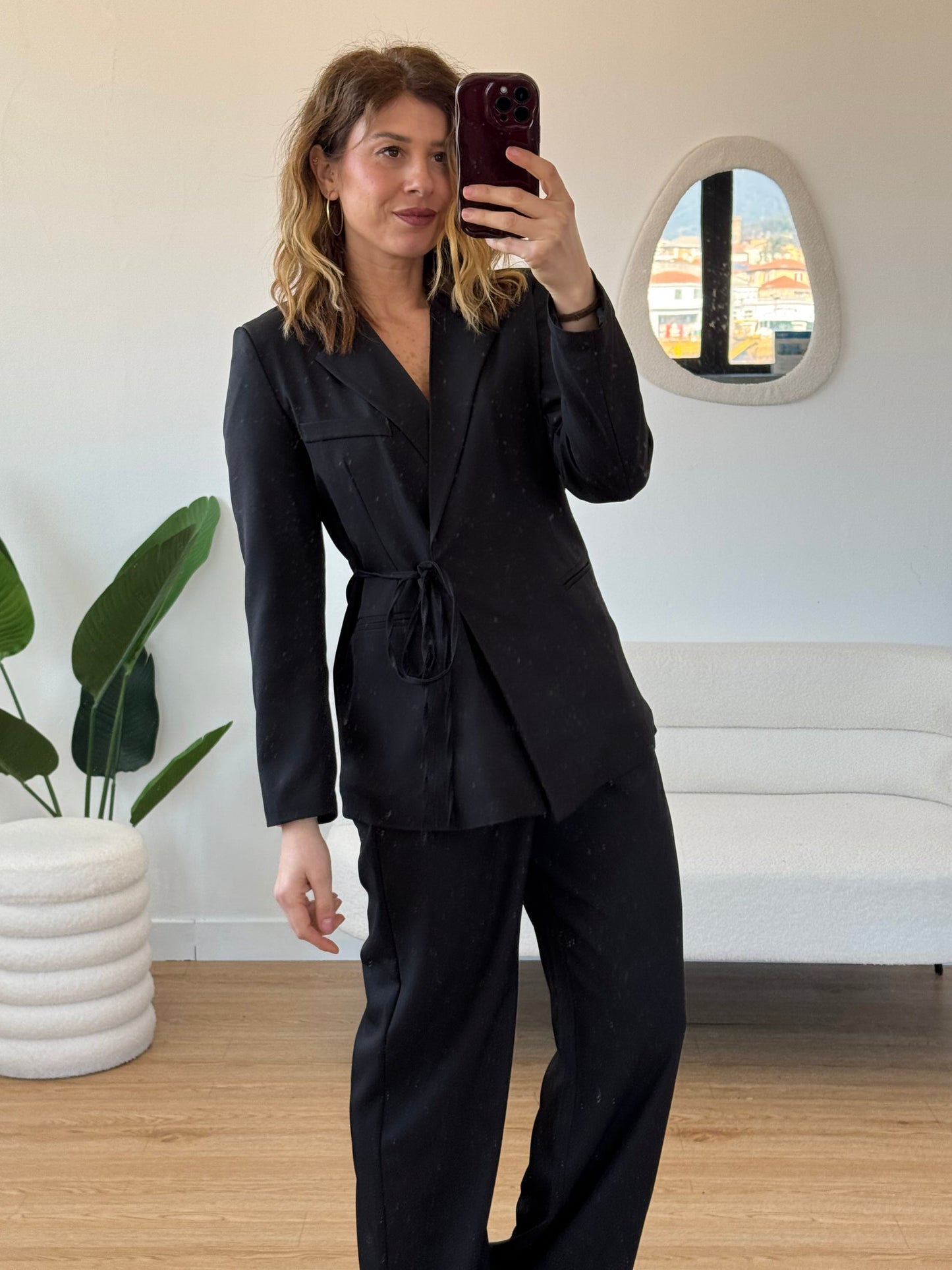 Tailleur con blazer chiusura laterale