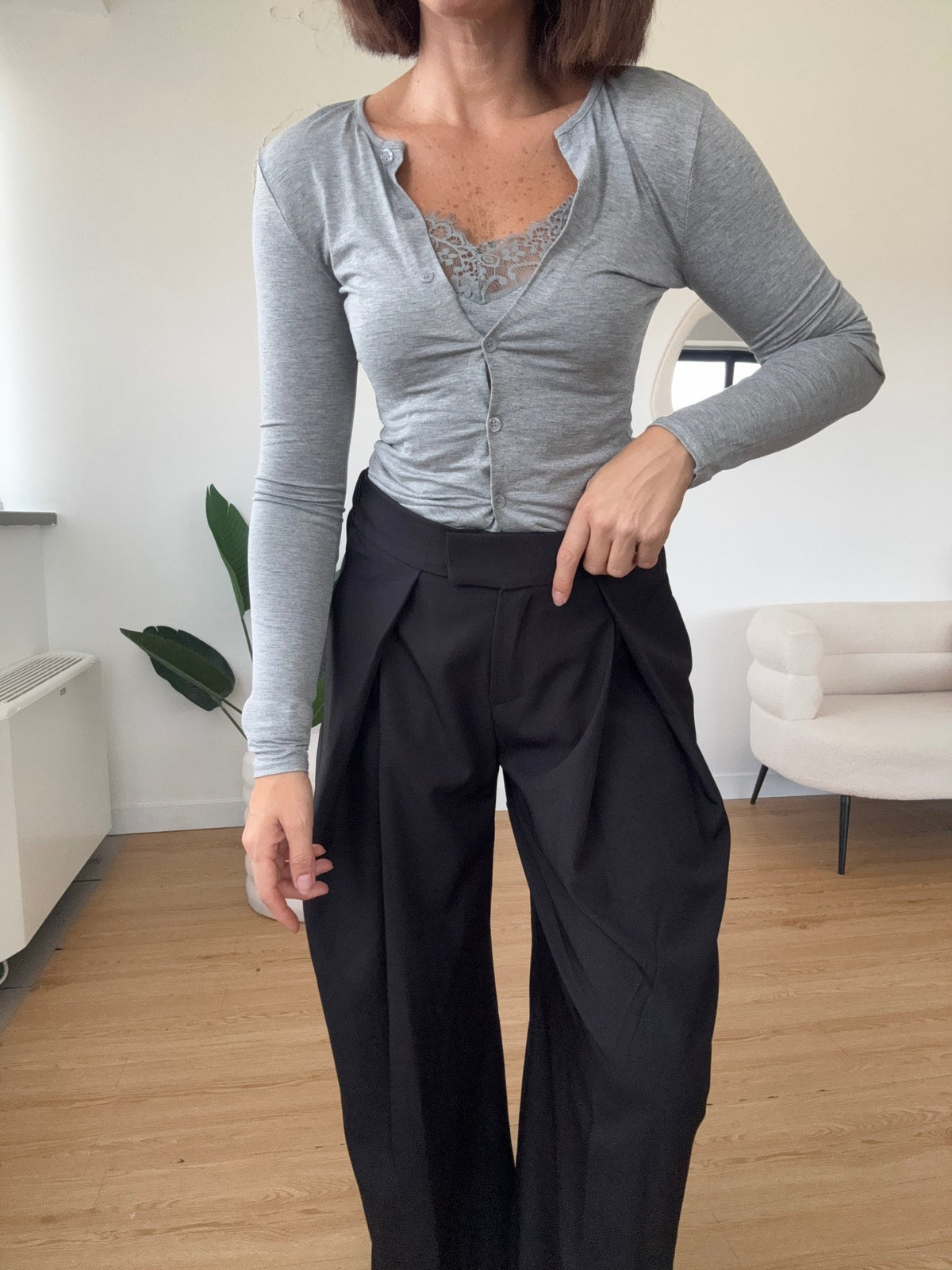 Twin set con canotta in pizzo - GGlam