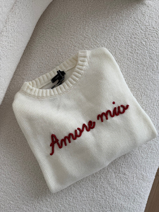 Maglione lumina "Amore mio" Panna