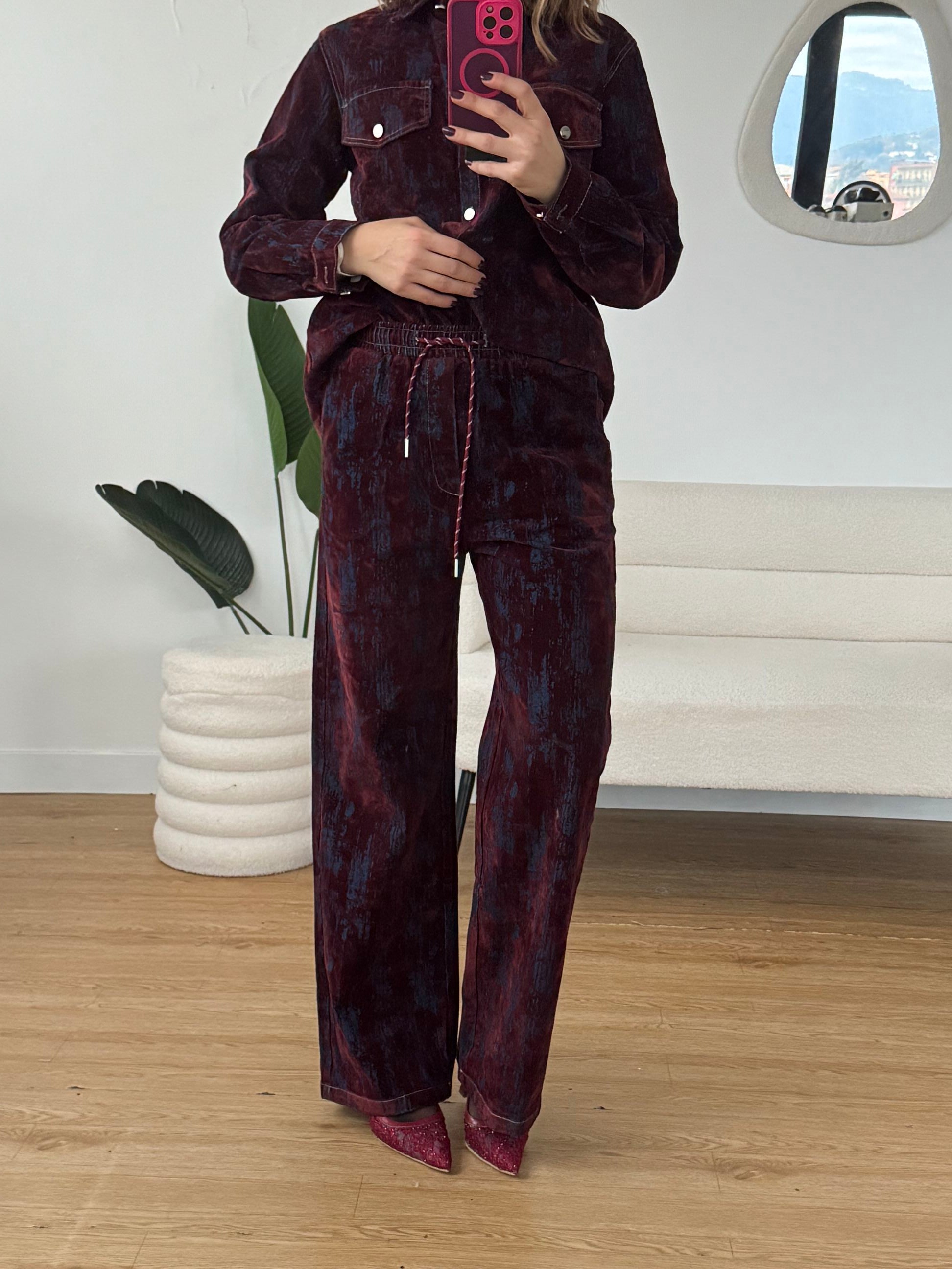 Pantalacci bicolor velluto