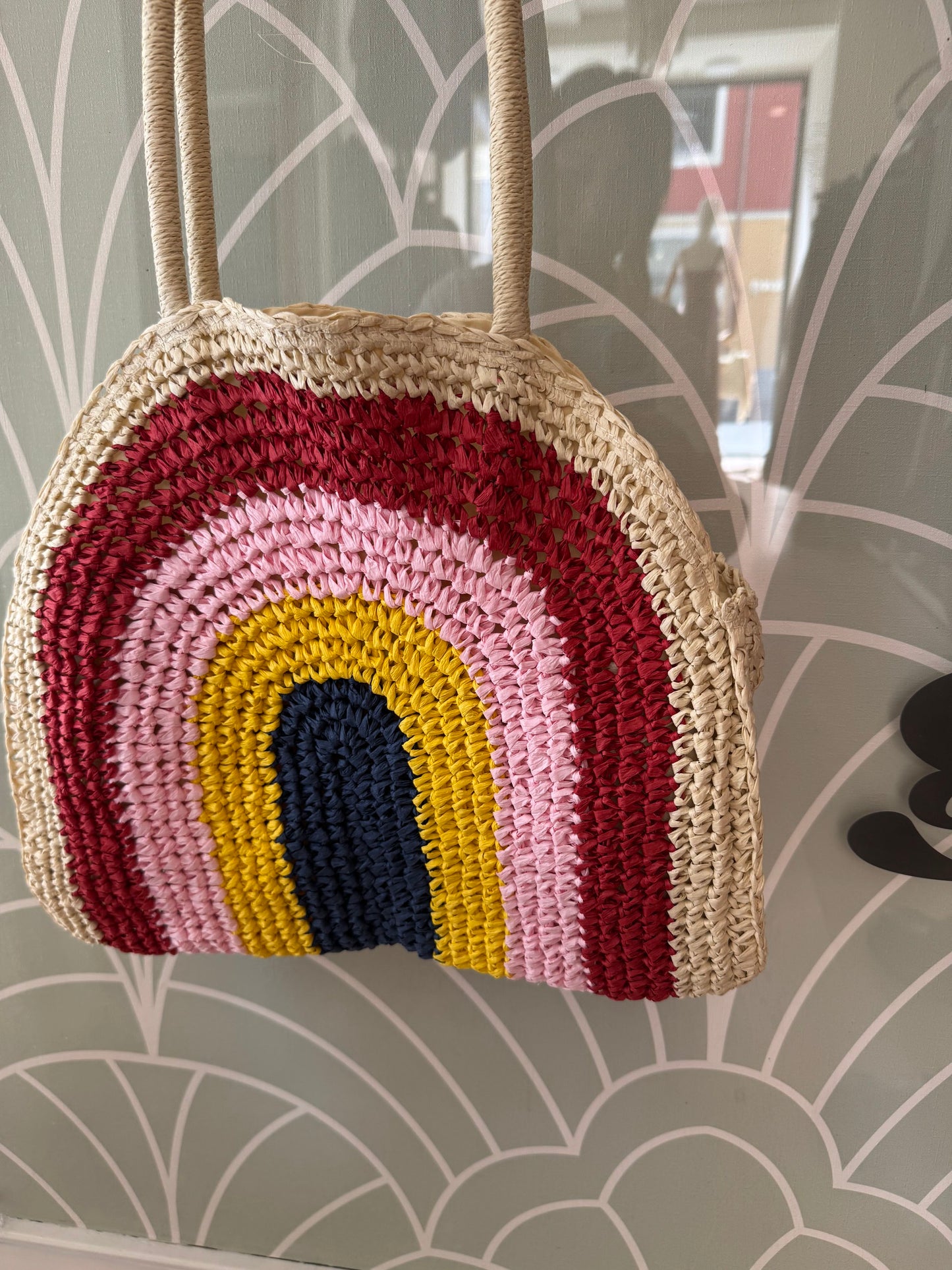 Borsa in paglia rainbow