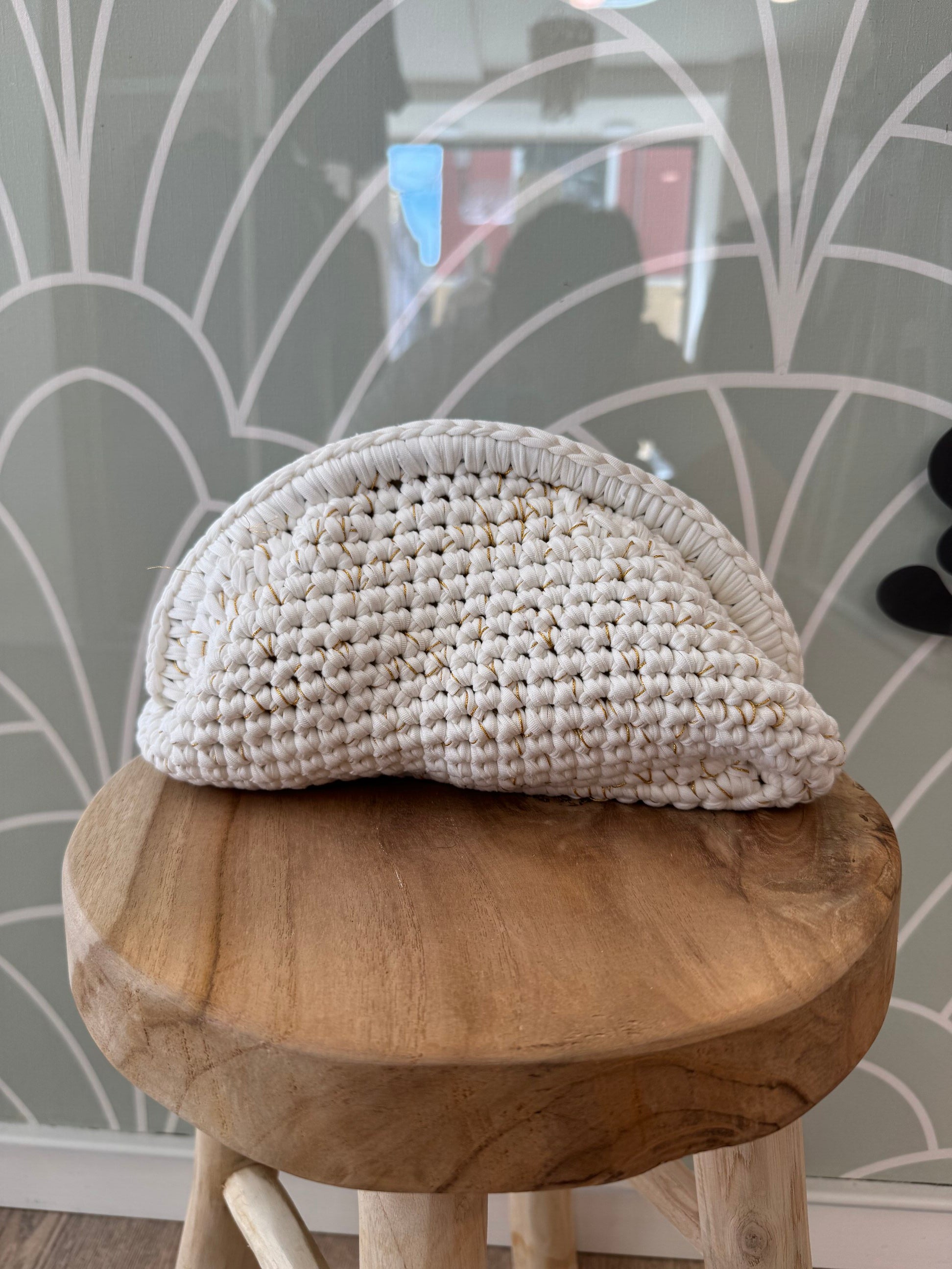 Clutch filo panna e oro