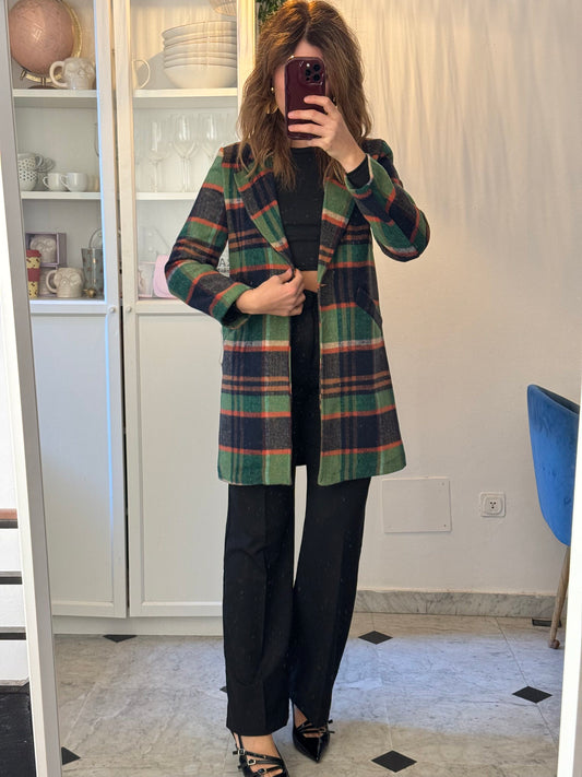 Cappotto tartan taglio uomo