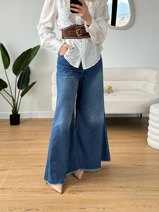 Jeans super wide leg lavaggio scuro