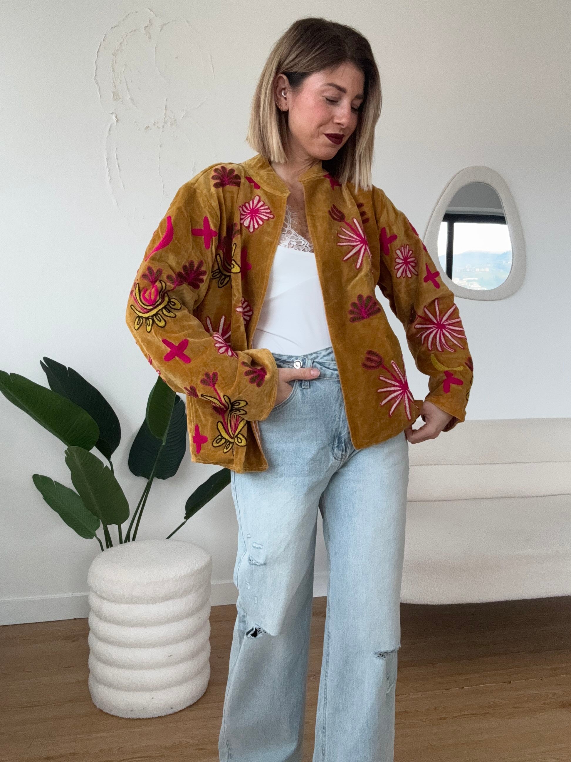 Giacca ricamata con fodera DODICI