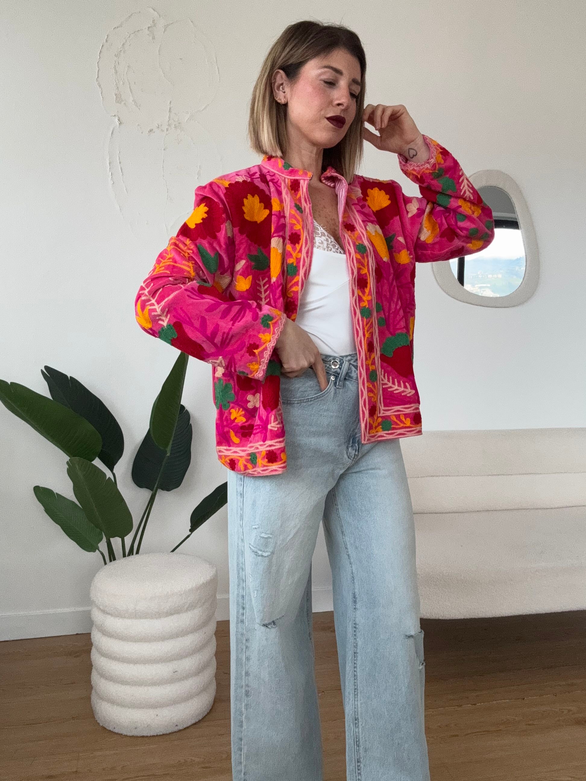 Giacca ricamata con fodera UNDICI