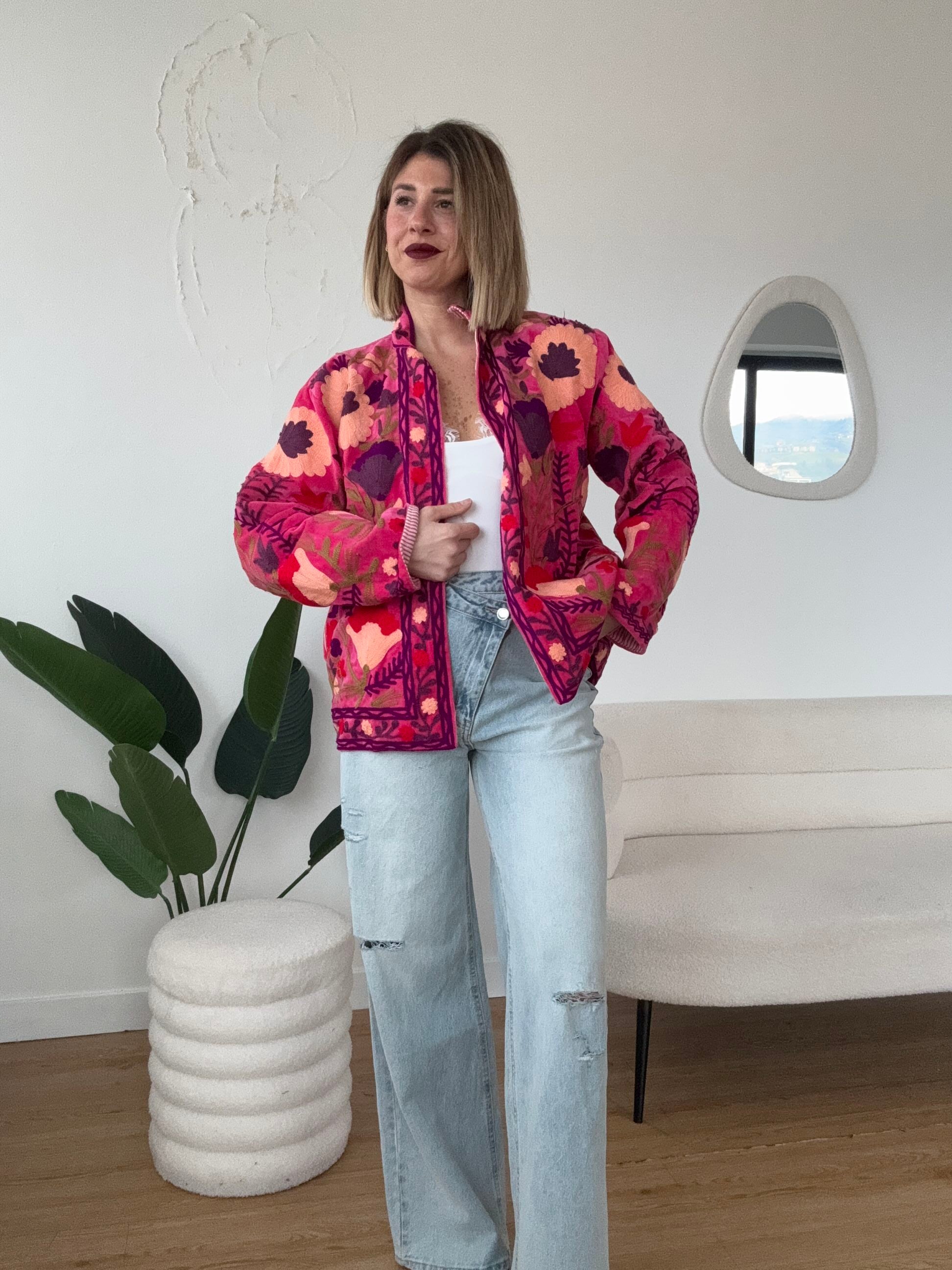 Giacca ricamata con fodera SETTE