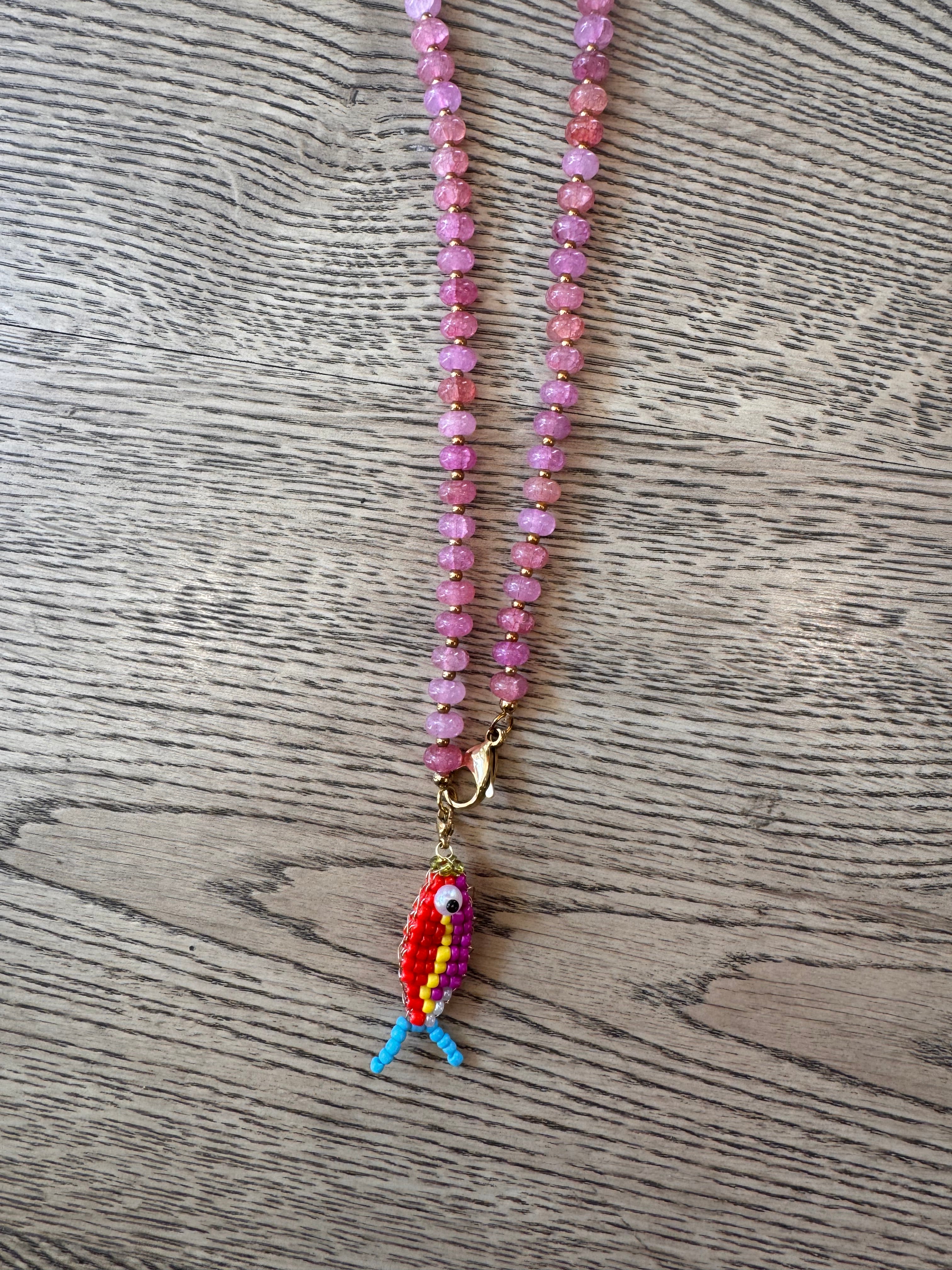 Collana pesciolini di perline