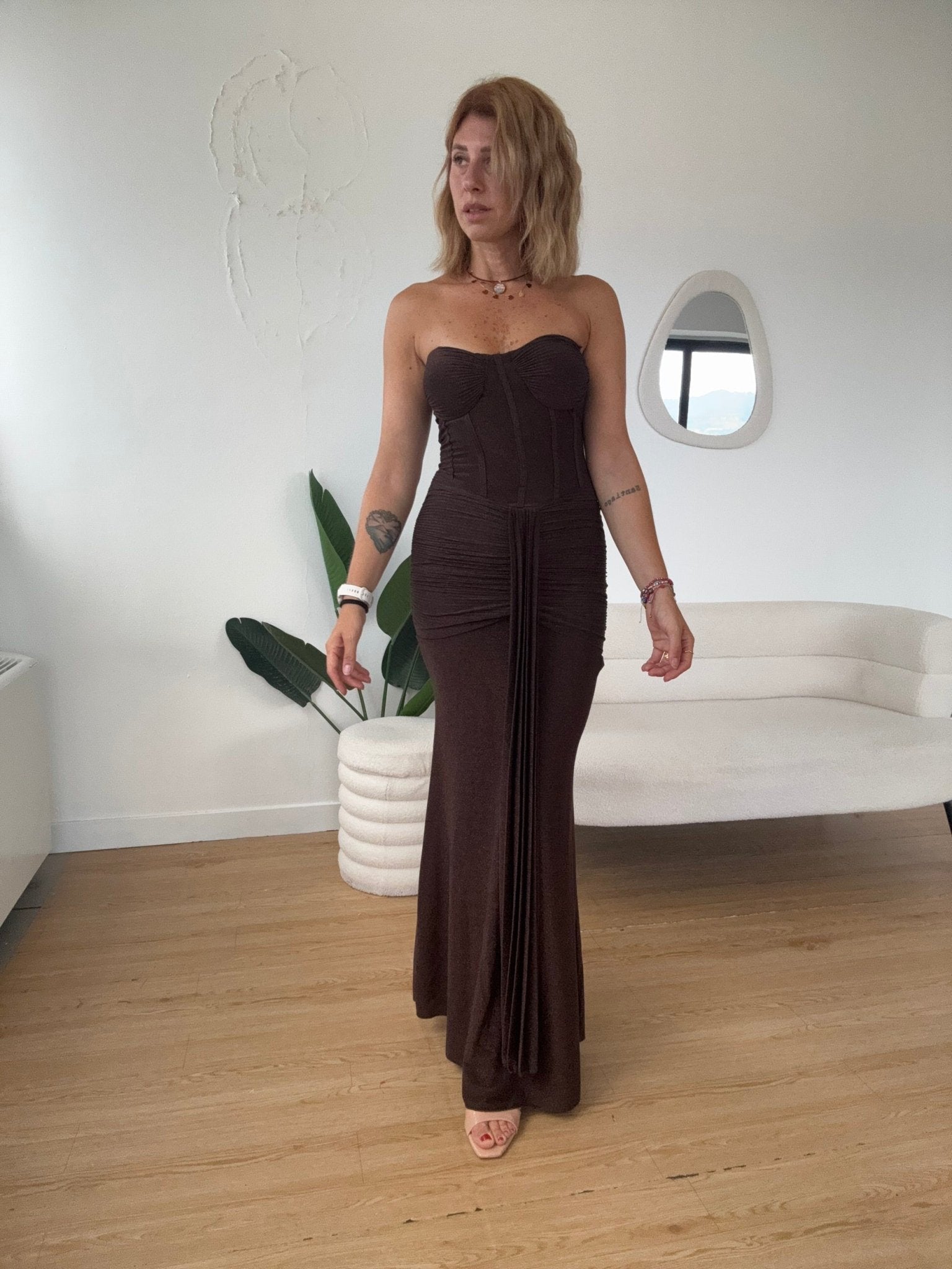 Abito lurex lungo con coppe - GGlam