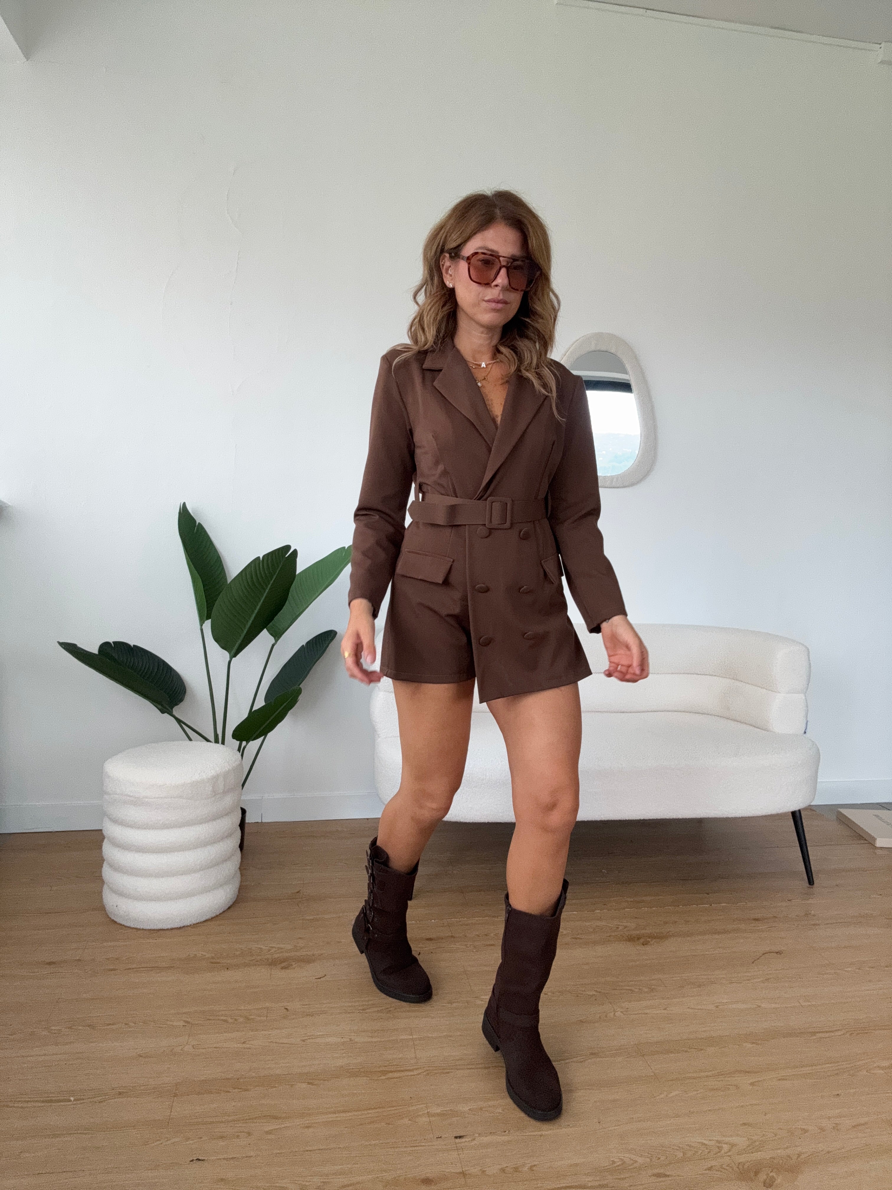 Tutina blazer con cintura