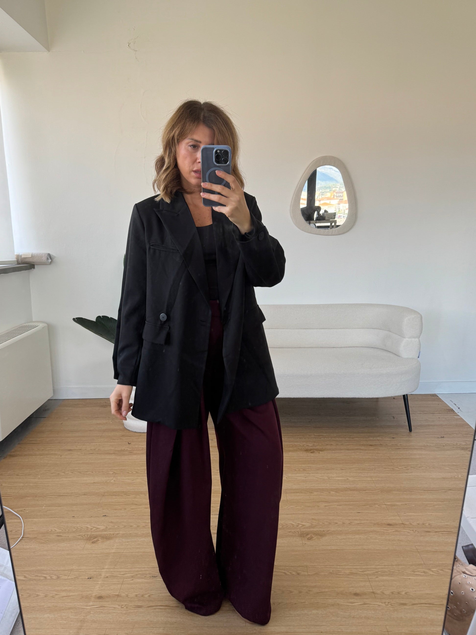 Blazer oversize dettaglio manica