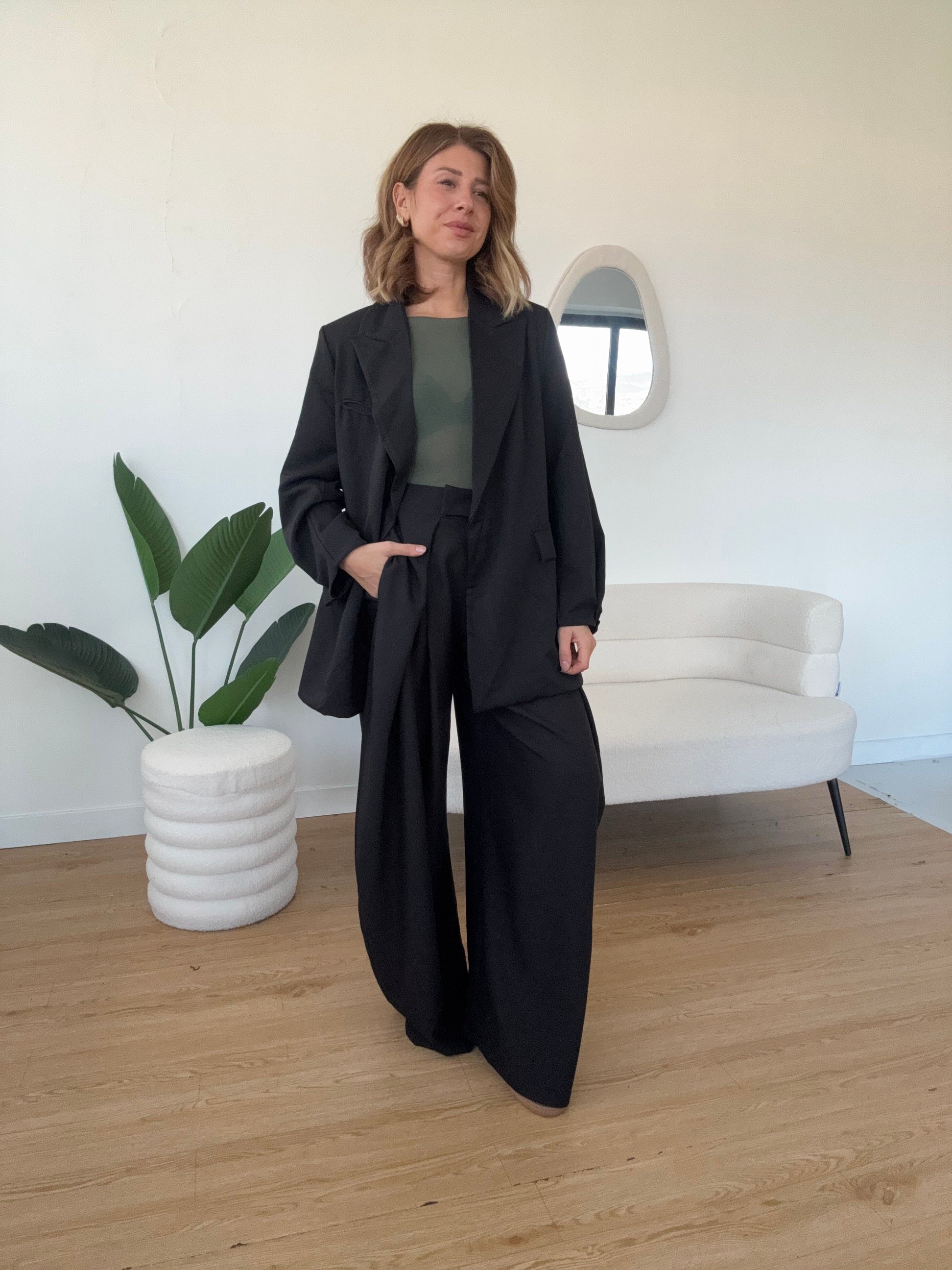 Pantalone maxi wide leg elegante