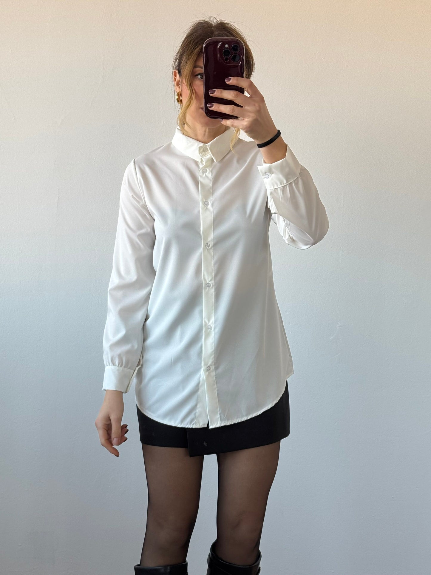 Camicia viscosa lunga