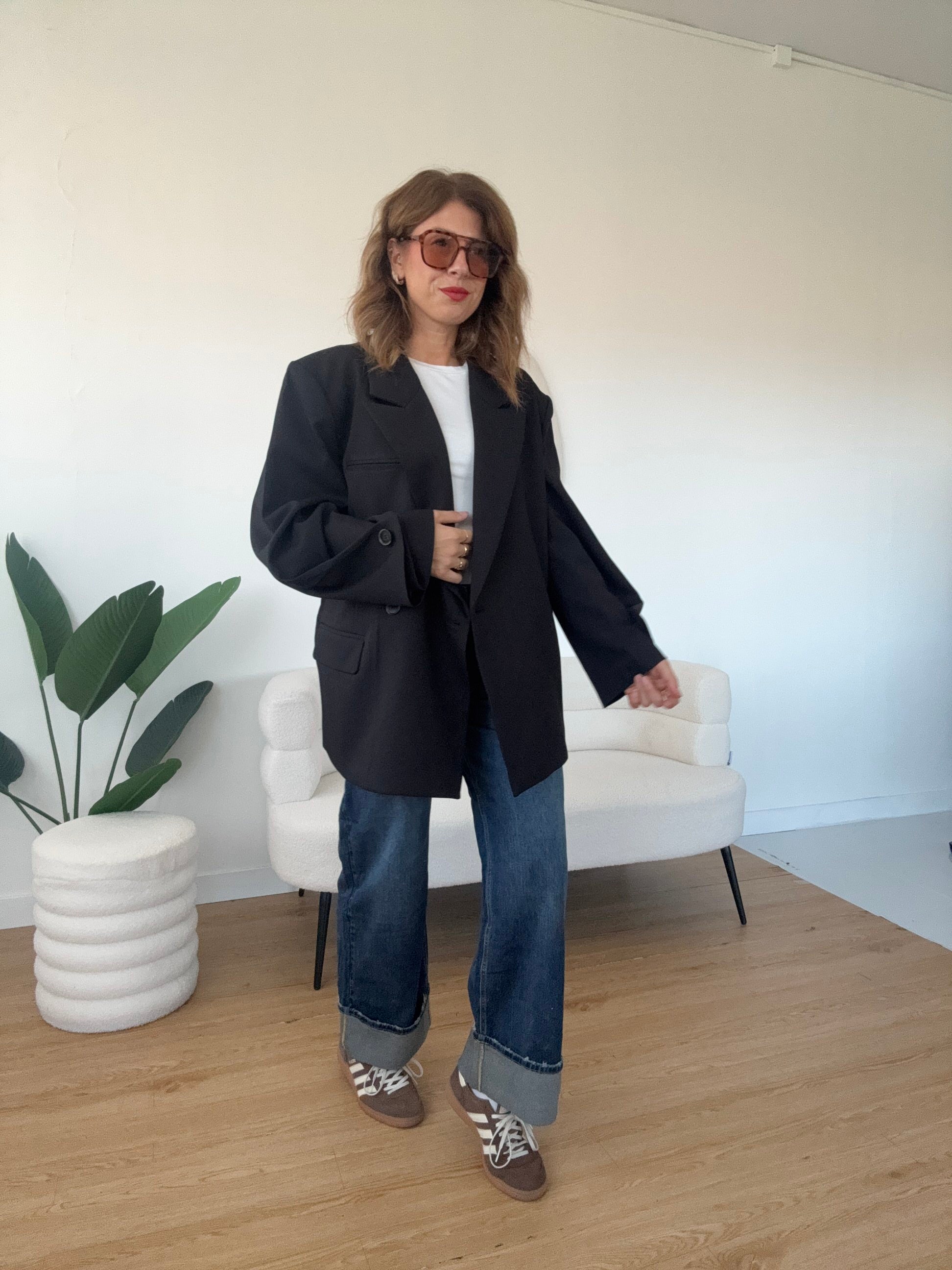 Blazer oversize dettaglio manica