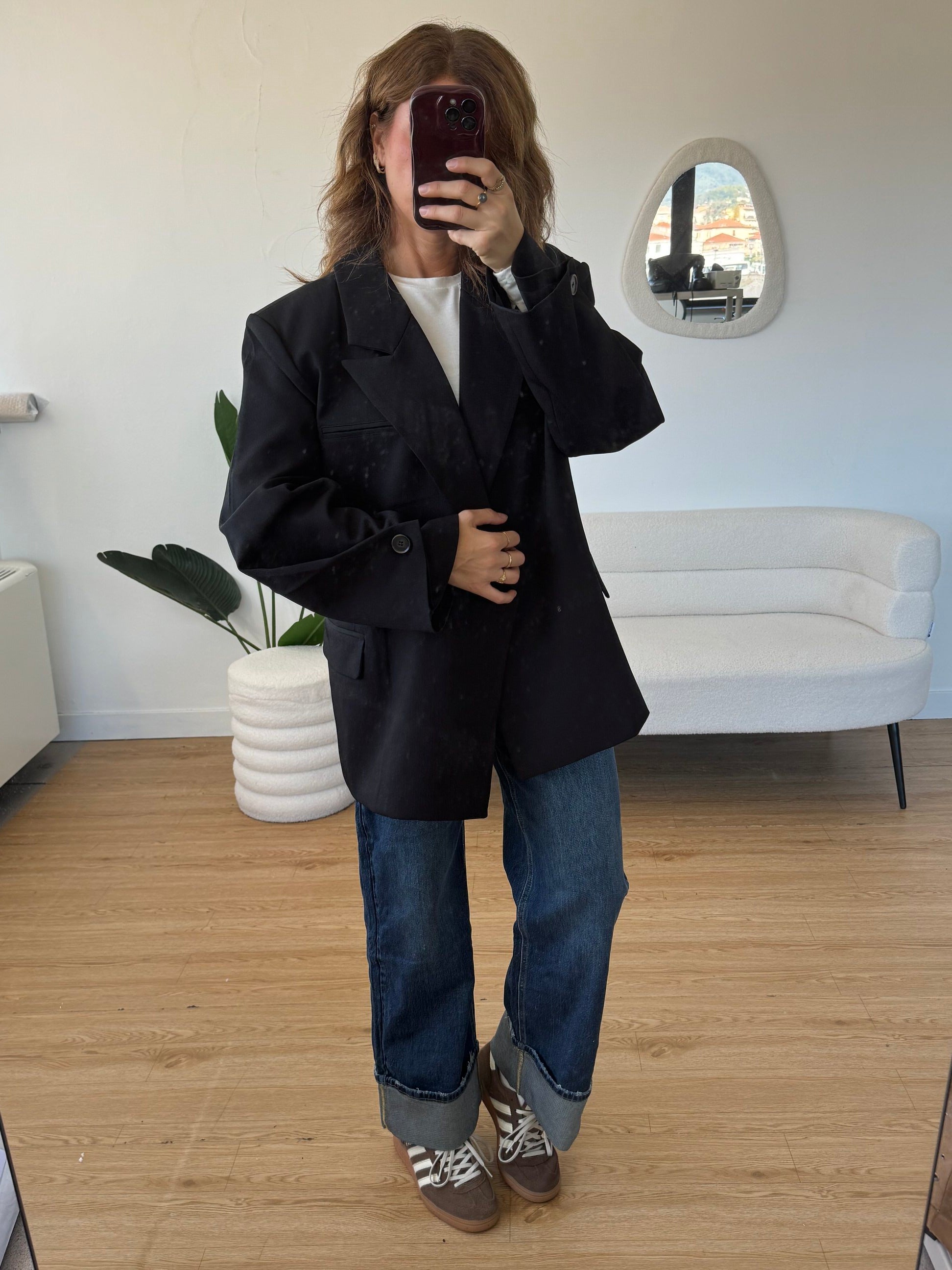 Blazer oversize dettaglio manica