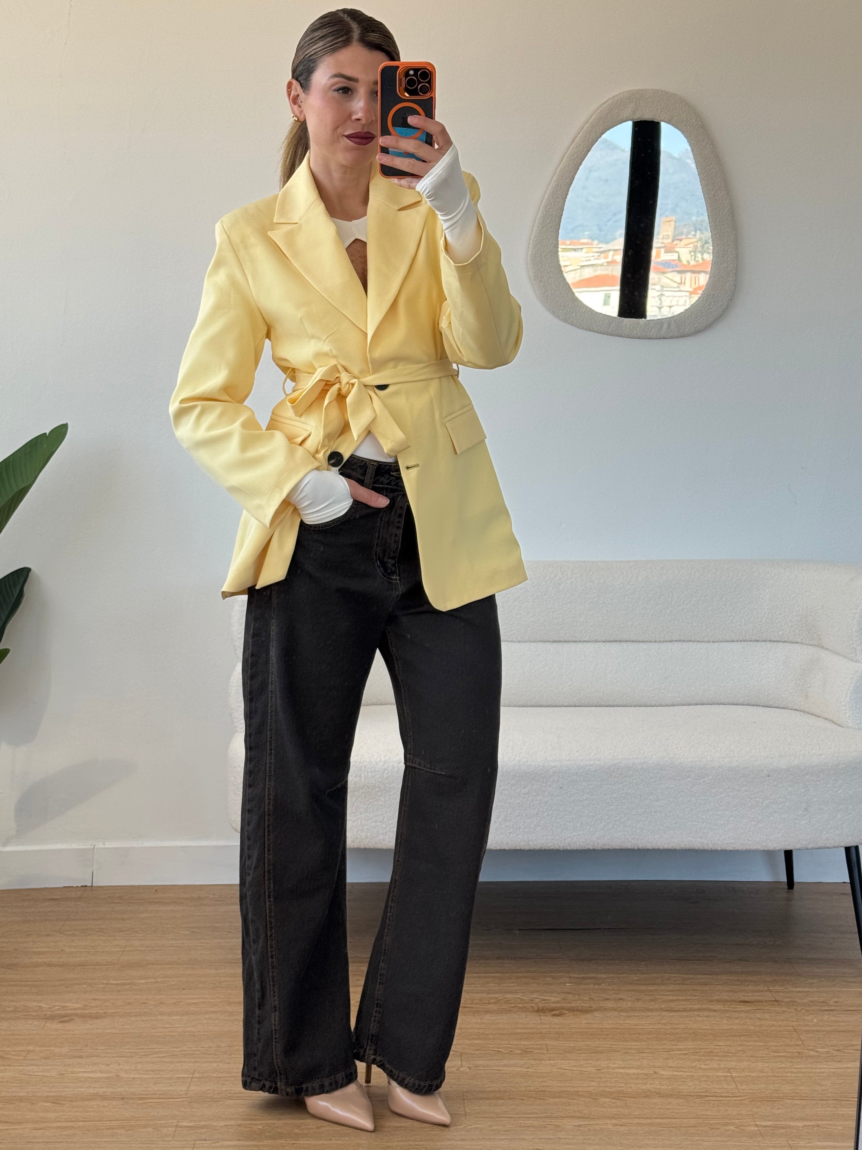 Blazer bottoni con fiocco