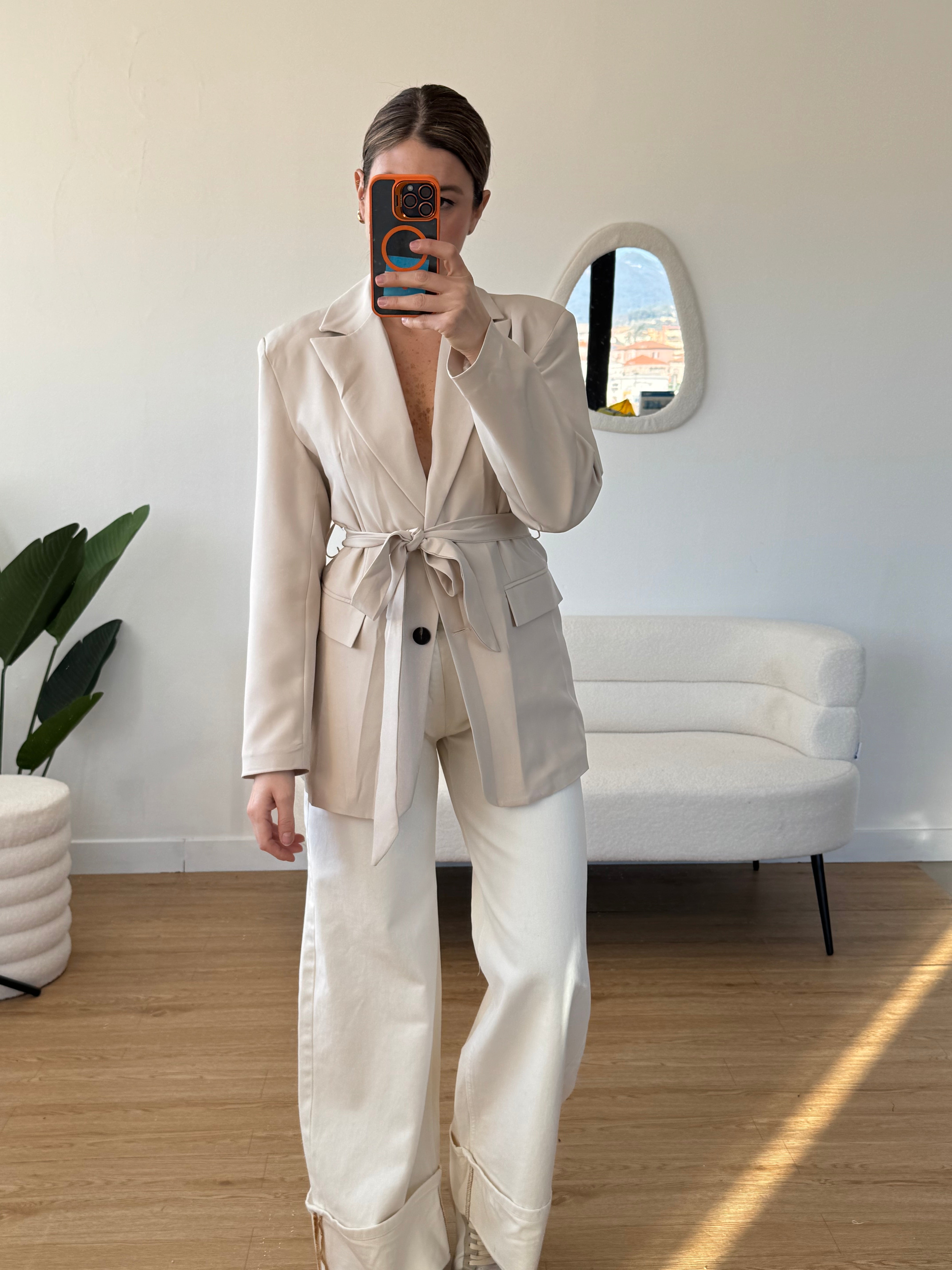 Blazer bottoni con fiocco