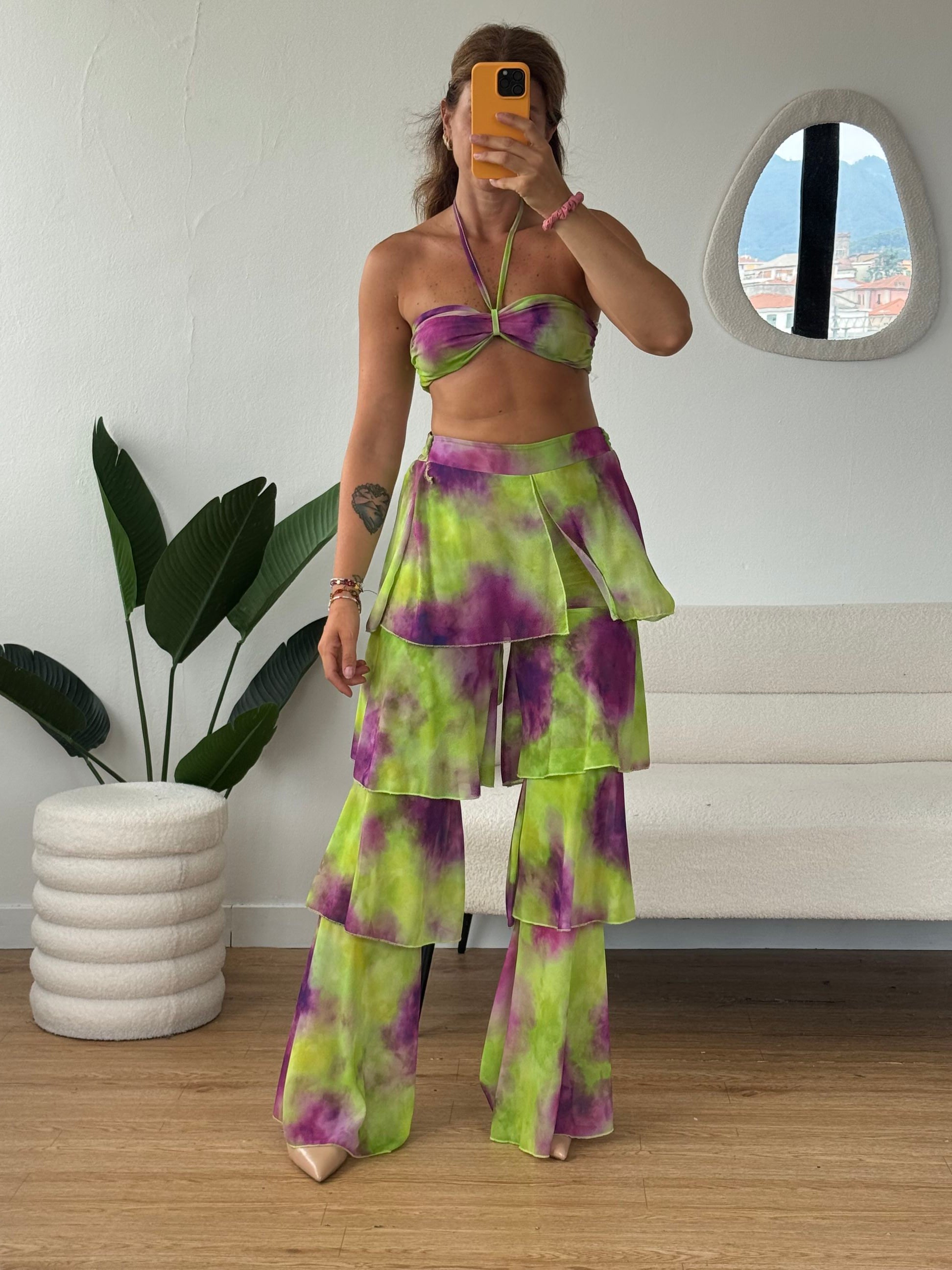 Completo pantaloni con balze Brazil