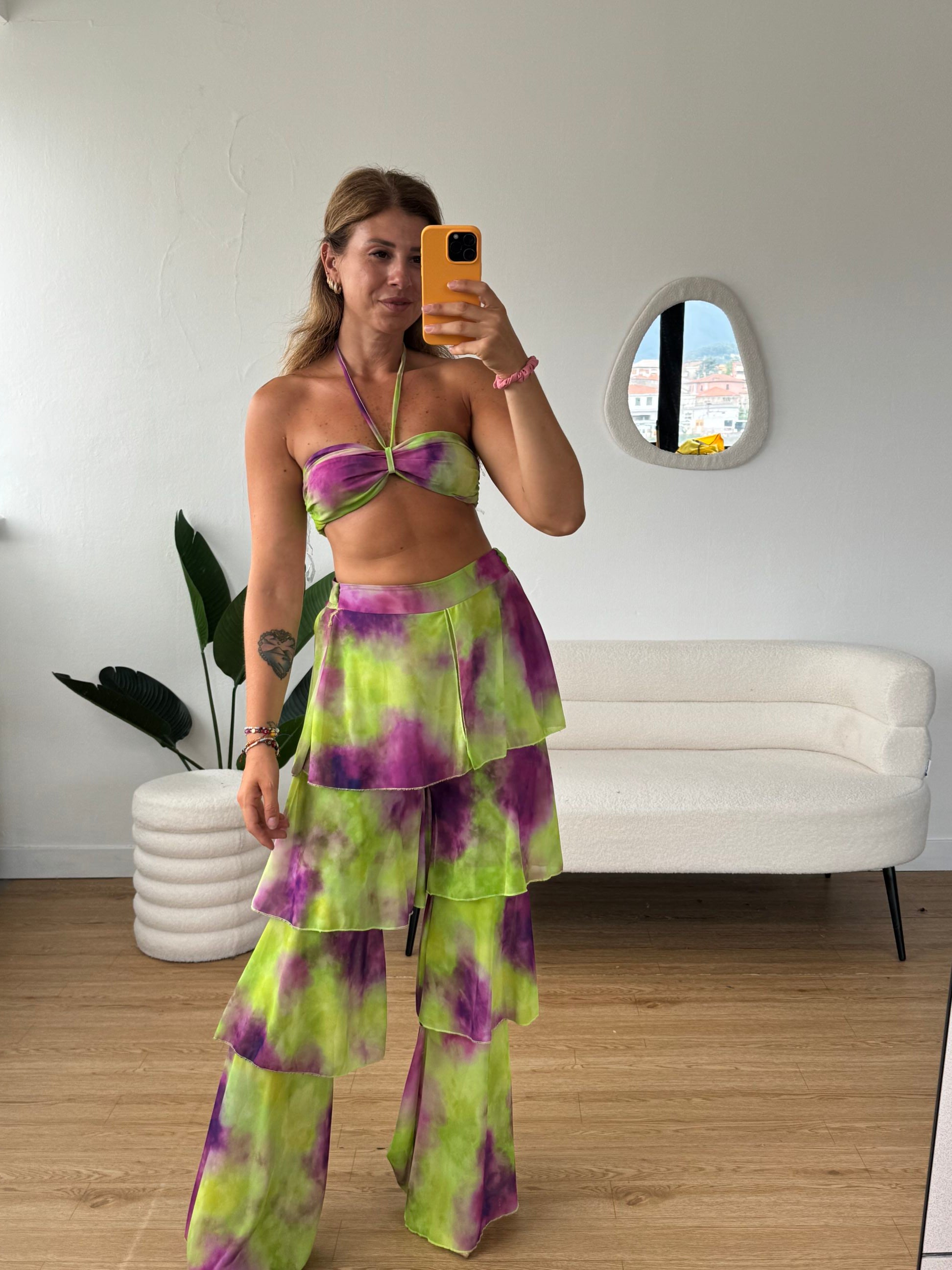 Completo pantaloni con balze Brazil