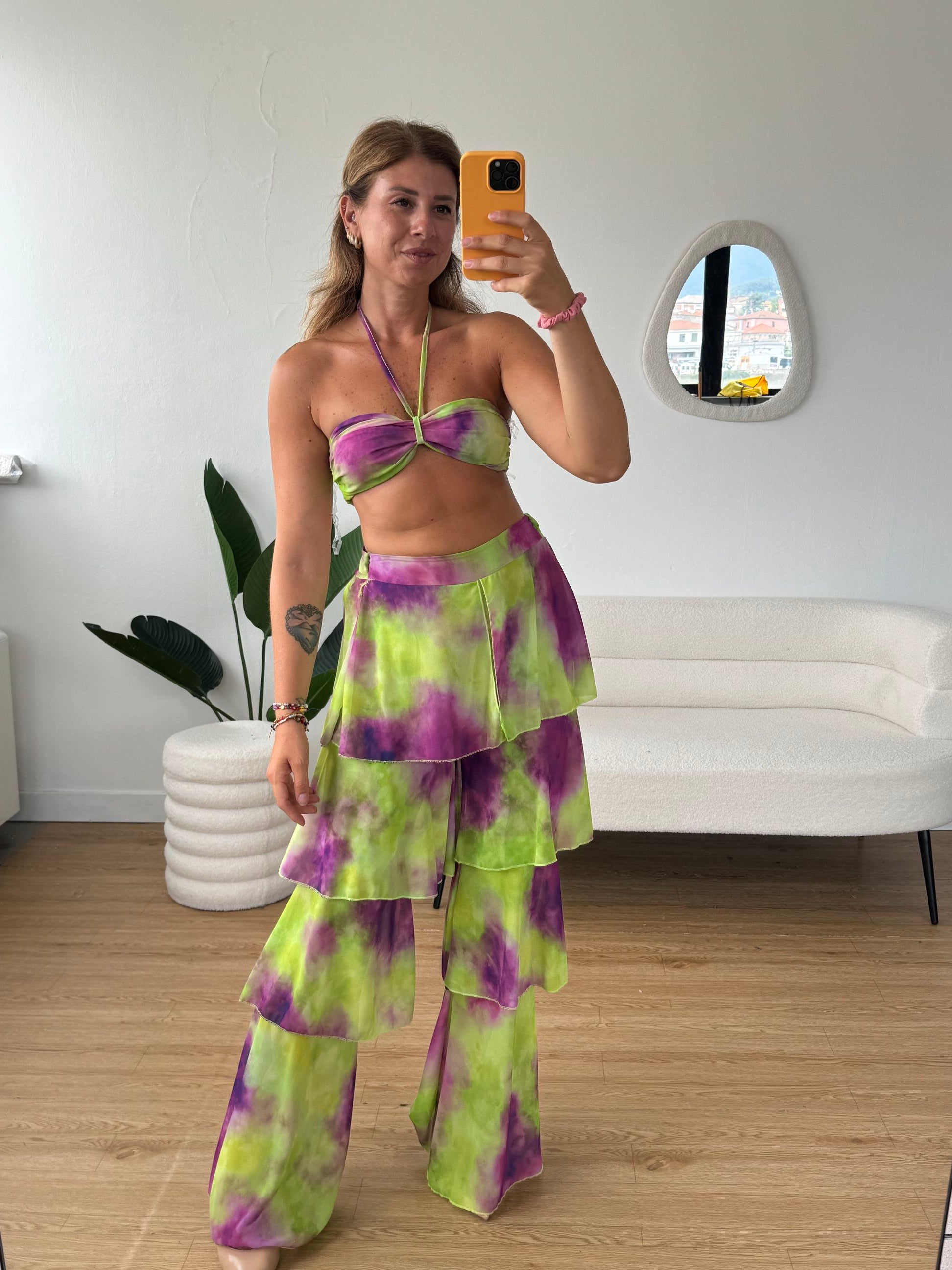 Completo pantaloni con balze Brazil