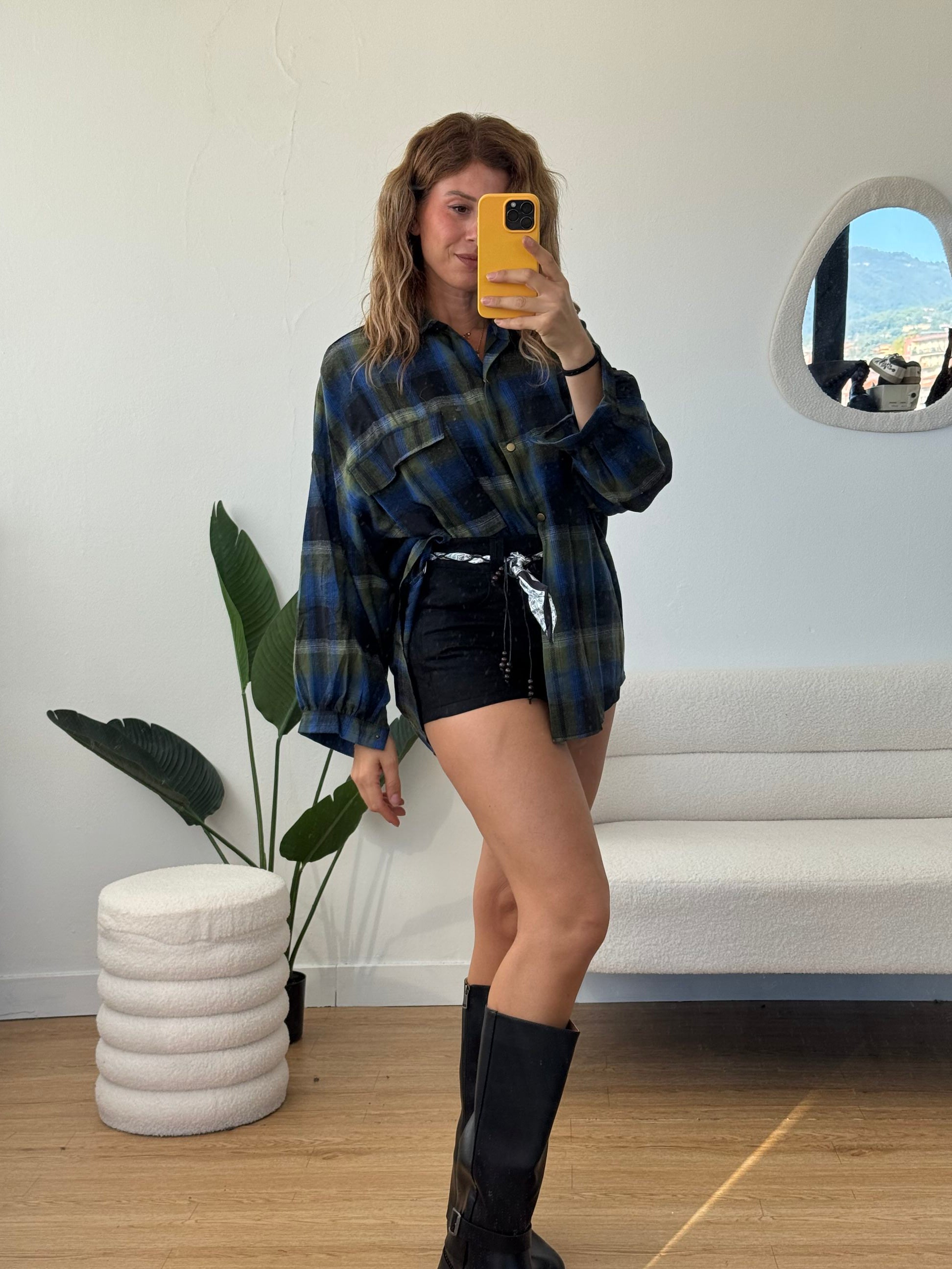 Camicia a quadri fit oversize