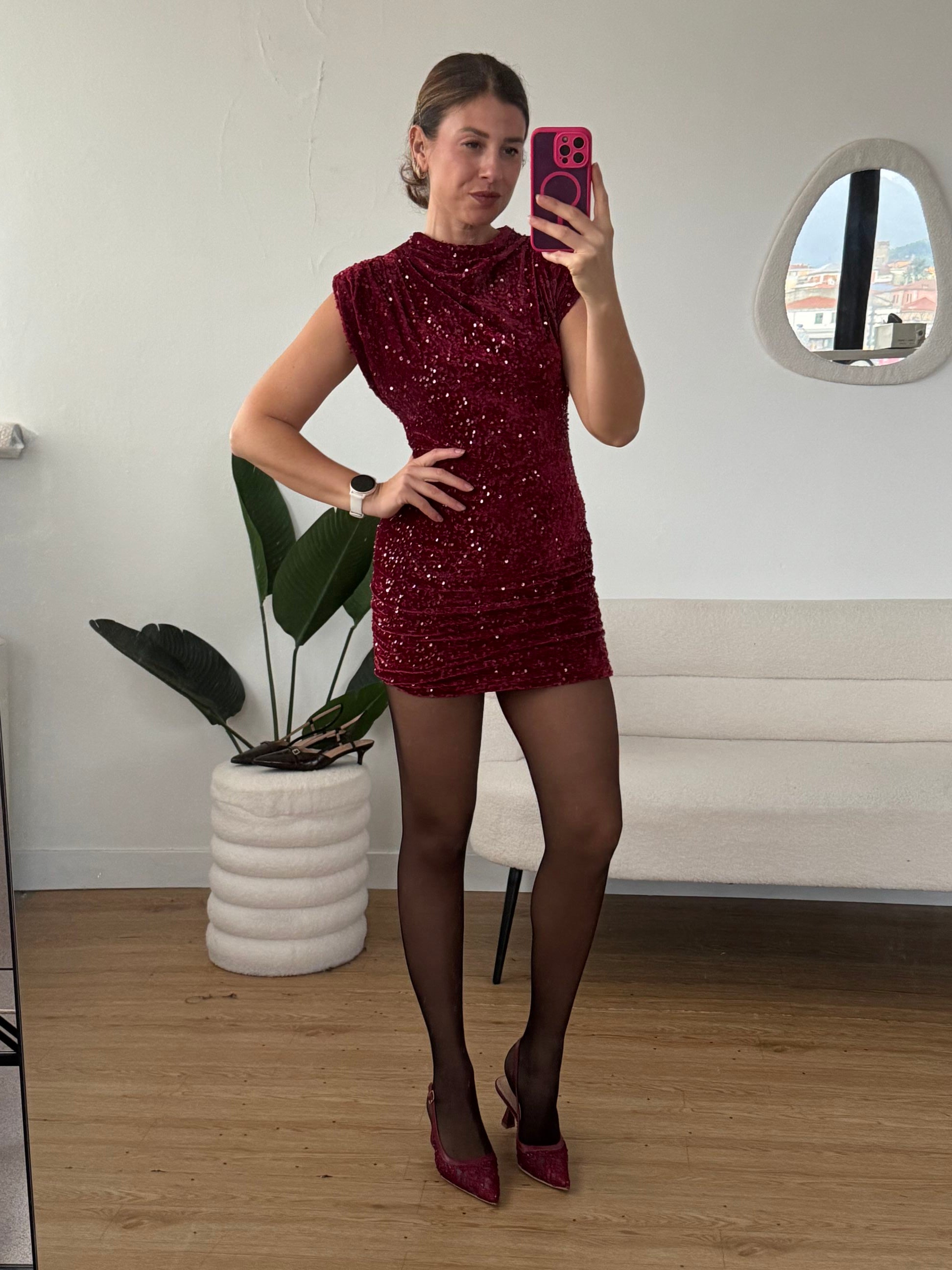 Tubino paillettes con spalline