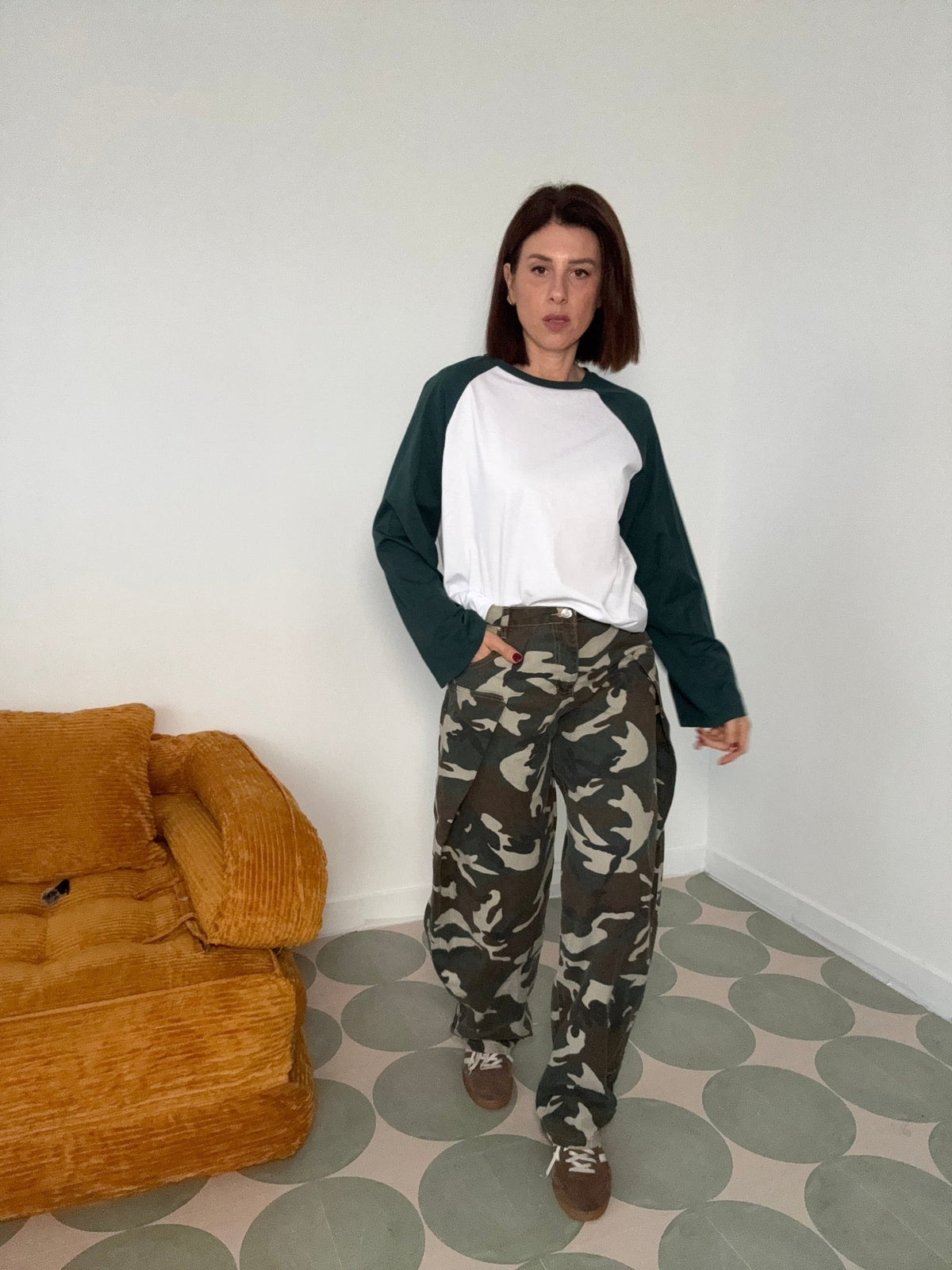 T-Shirt bicolor verde - GGlam