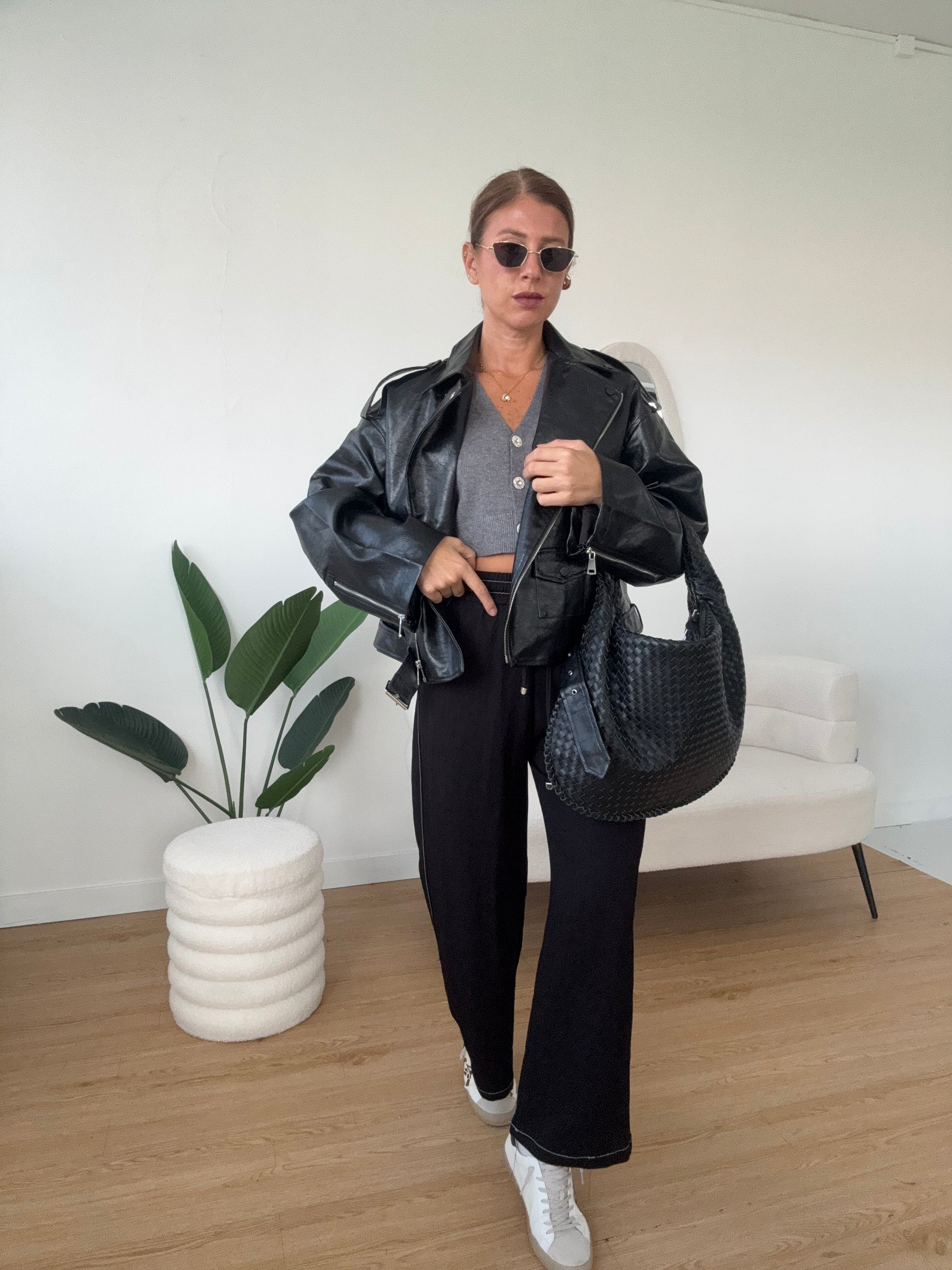 Maxi borsa intrecciata