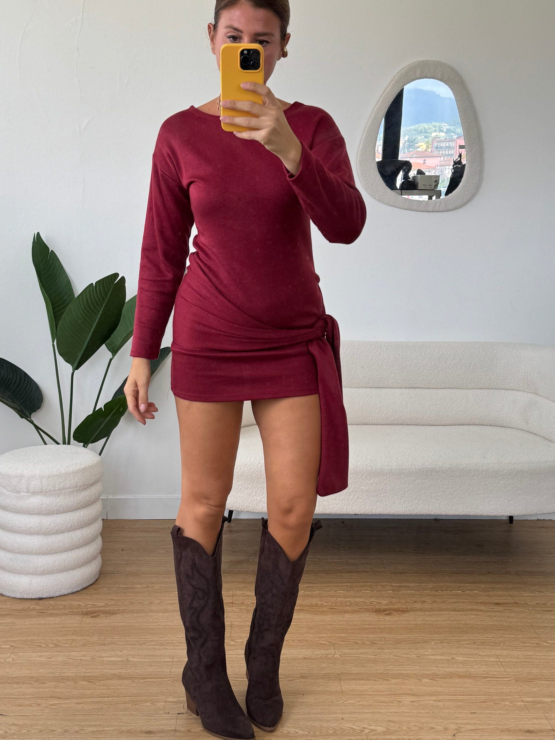 Abito in maglia con nodo