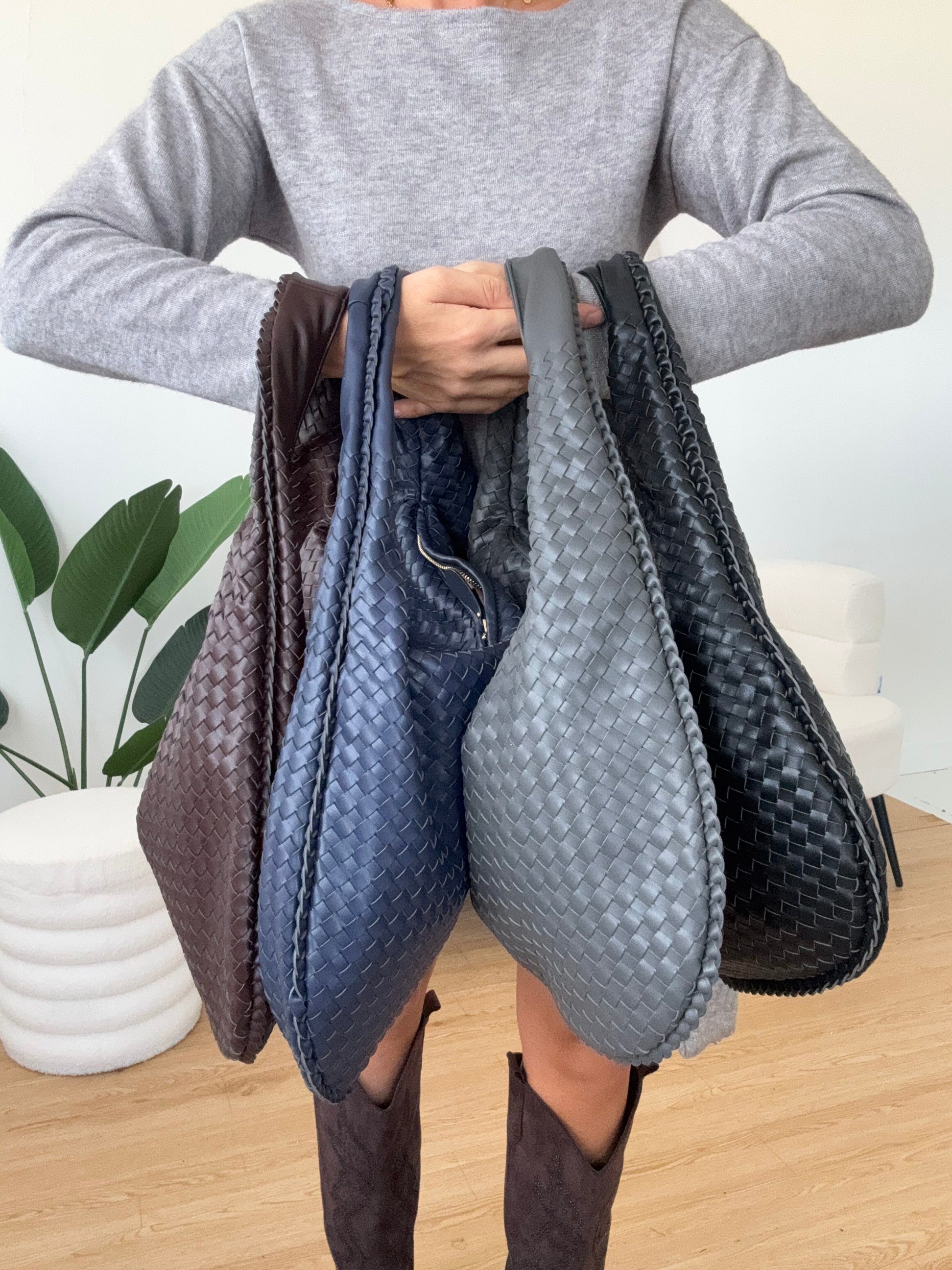 Maxi borsa intrecciata