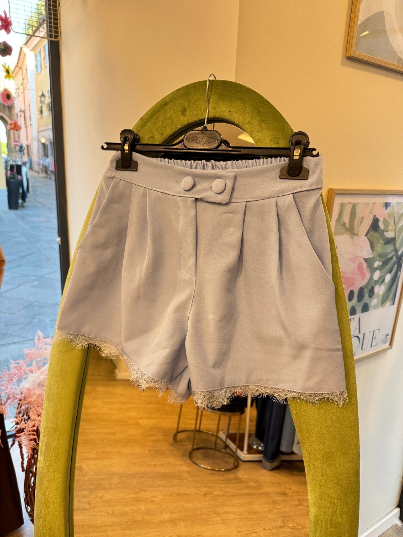 Shorts con pizzo sui bordi - G.Glamour