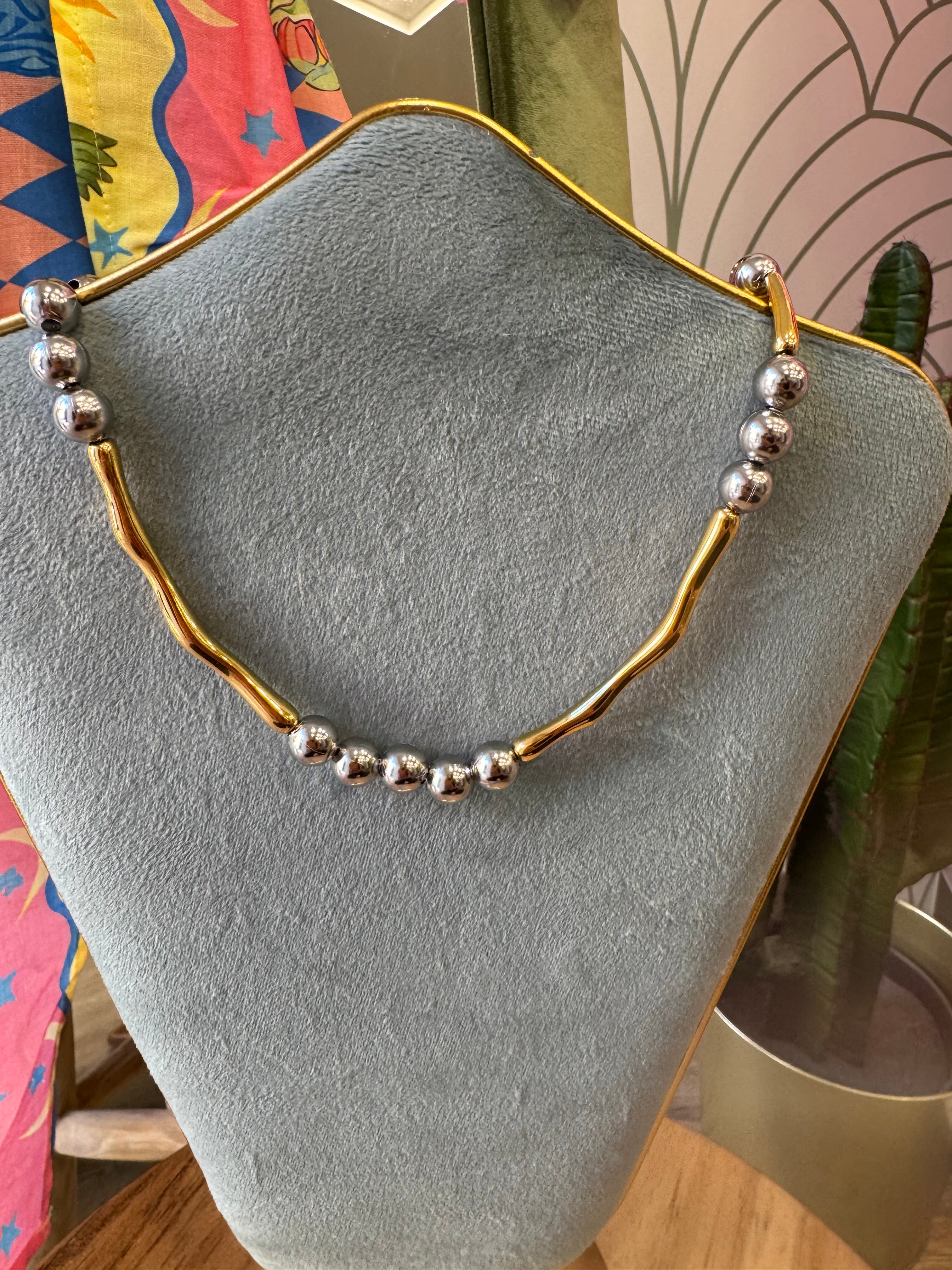 Collana mix oro argento