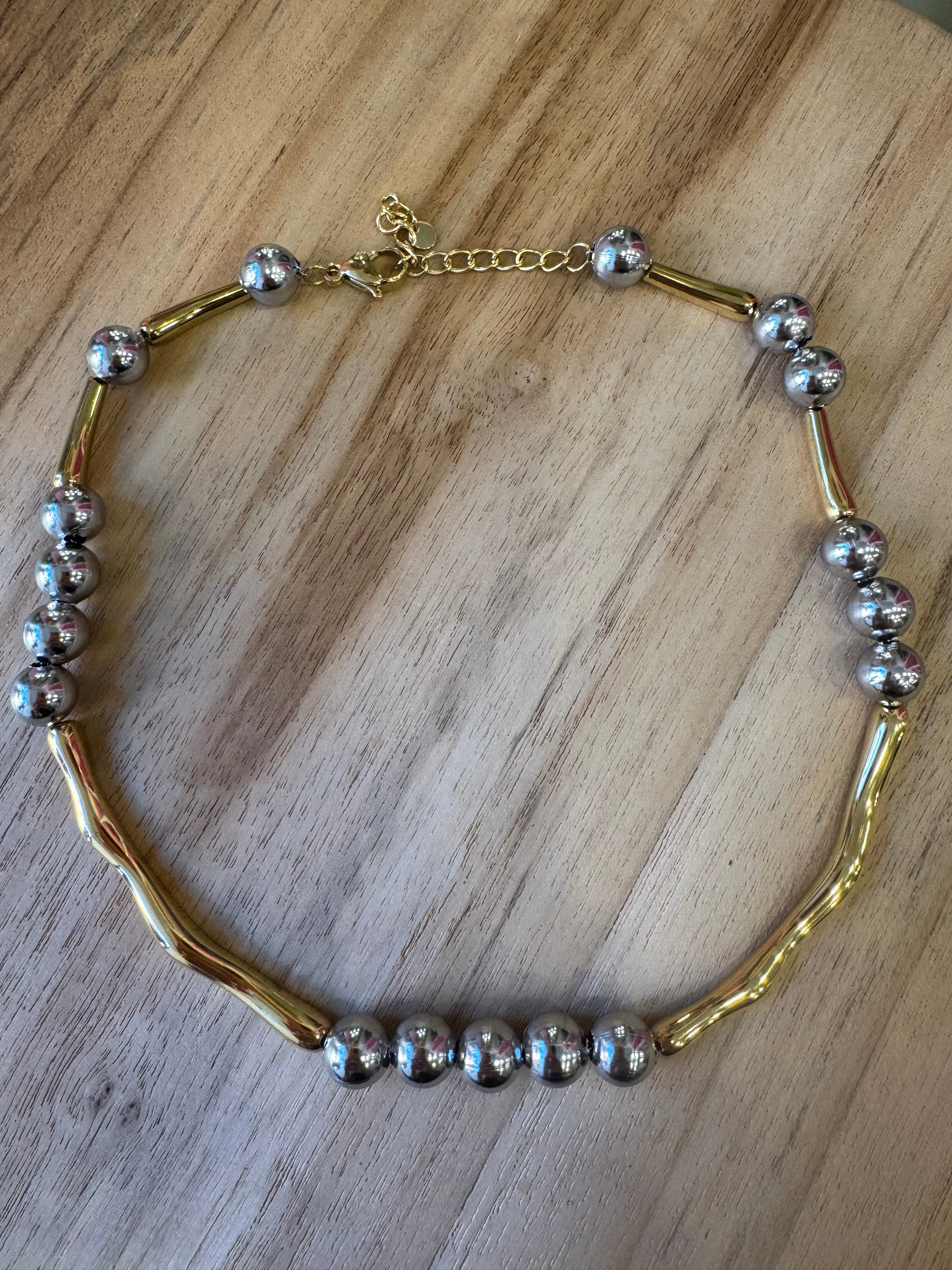 Collana mix oro argento