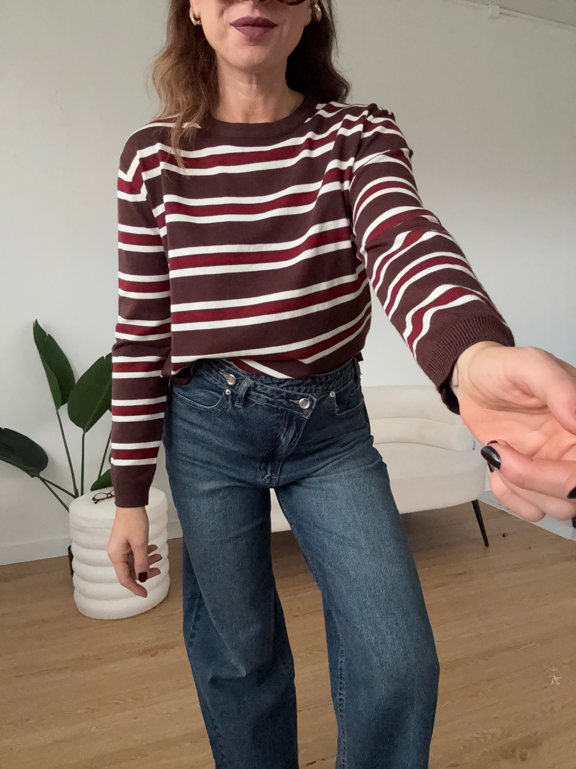 Maglioncino a righe grandi