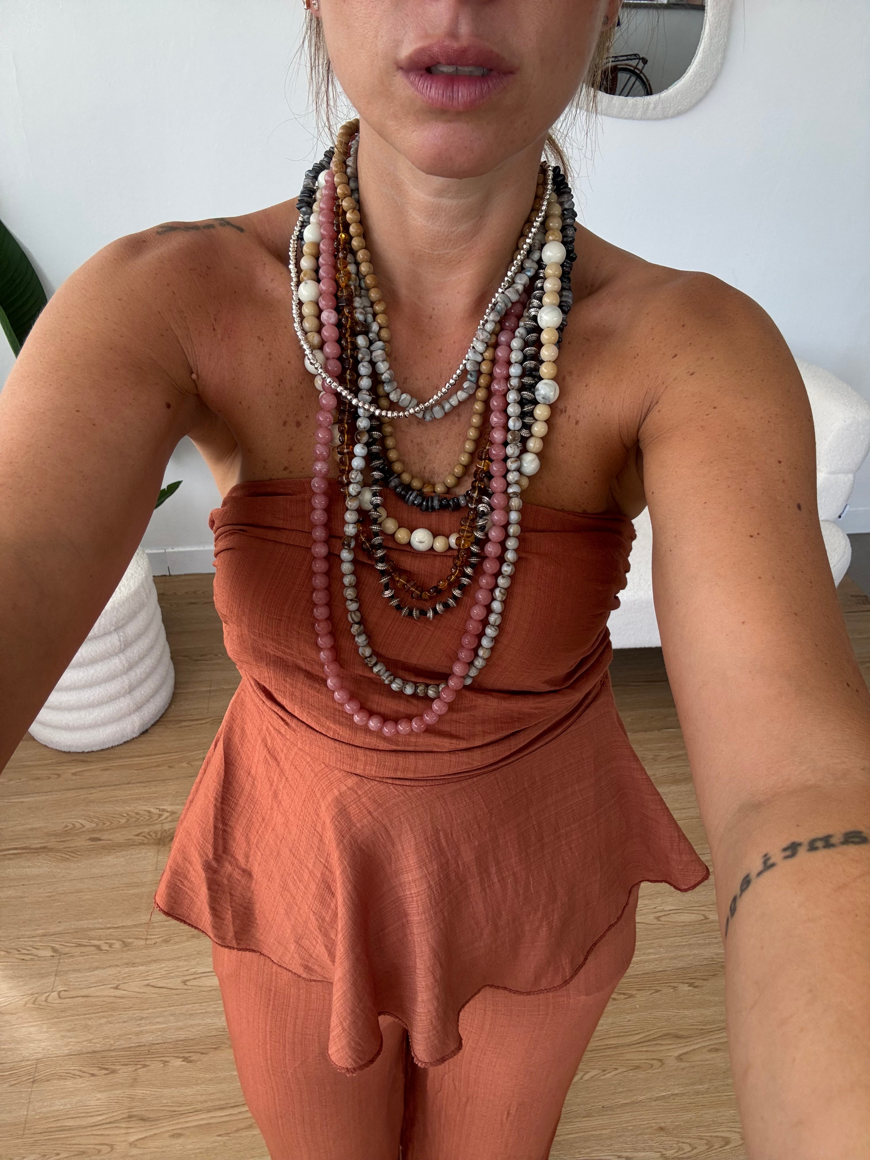 Collana multifili colorati