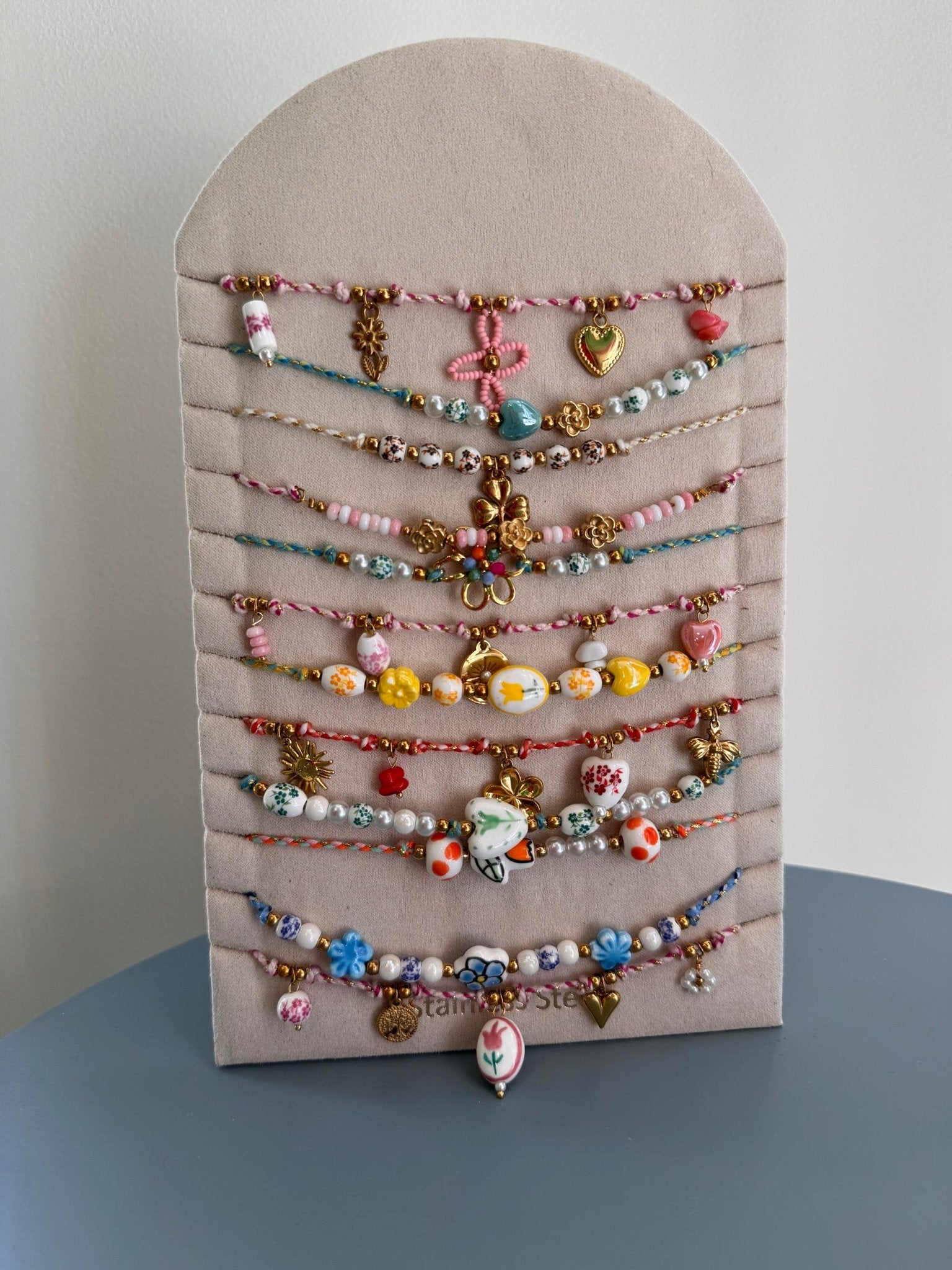 Collana portafortuna ciondoli multicolor disegnati - G.Glamour