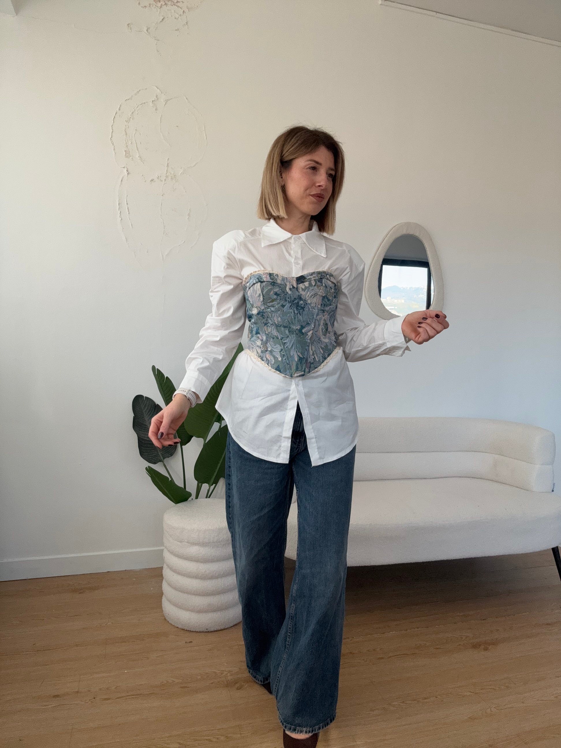 Corpetto damascato regolabile