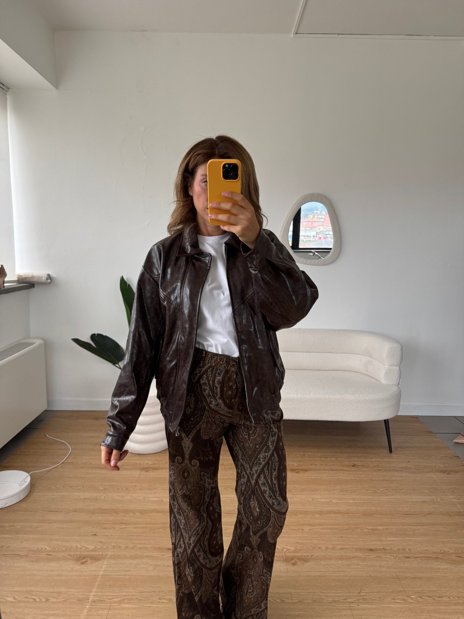 Bomber oversize effetto vintage by Lumina