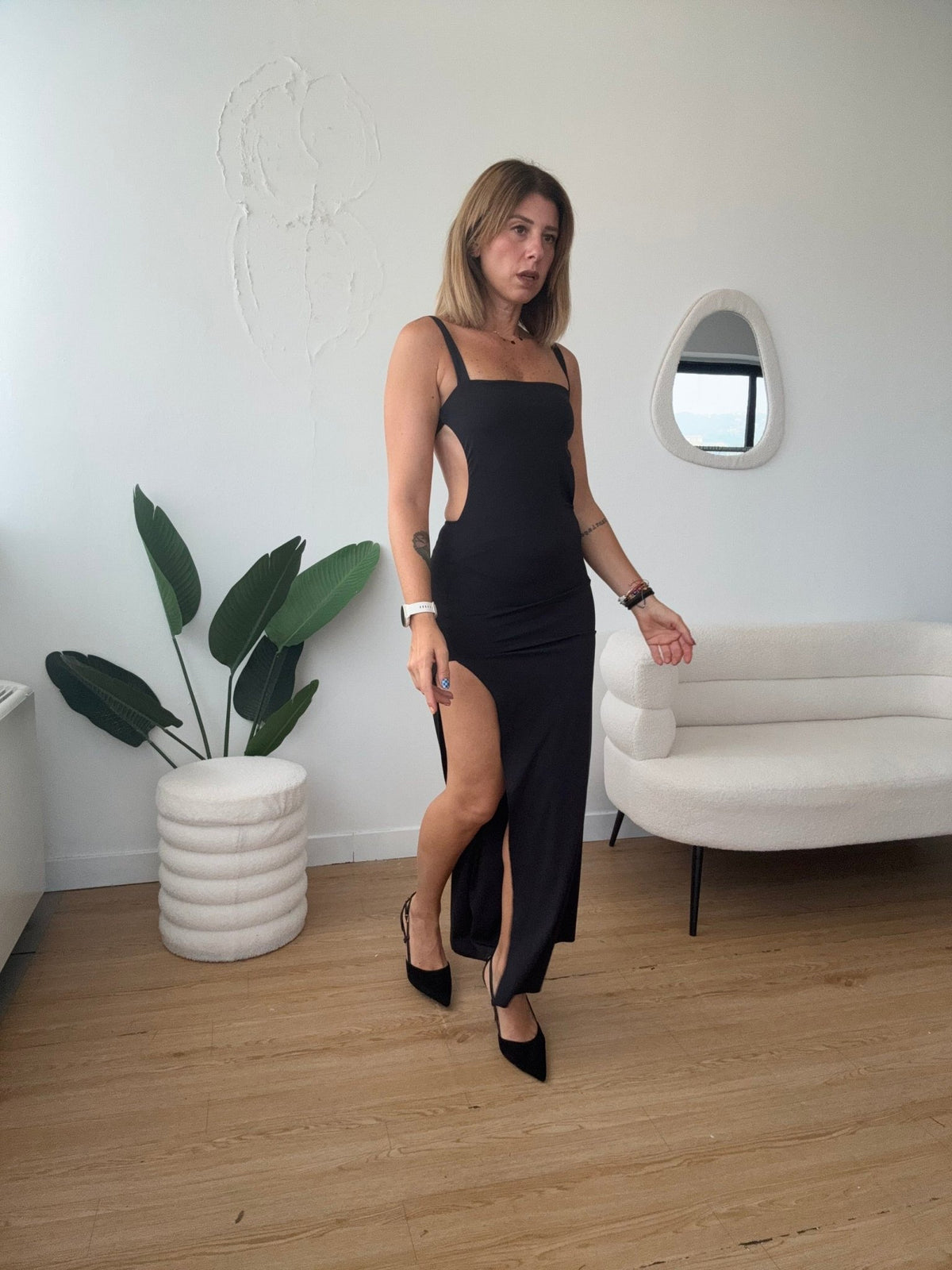 Abito lungo kim scollo squadrato - GGlam