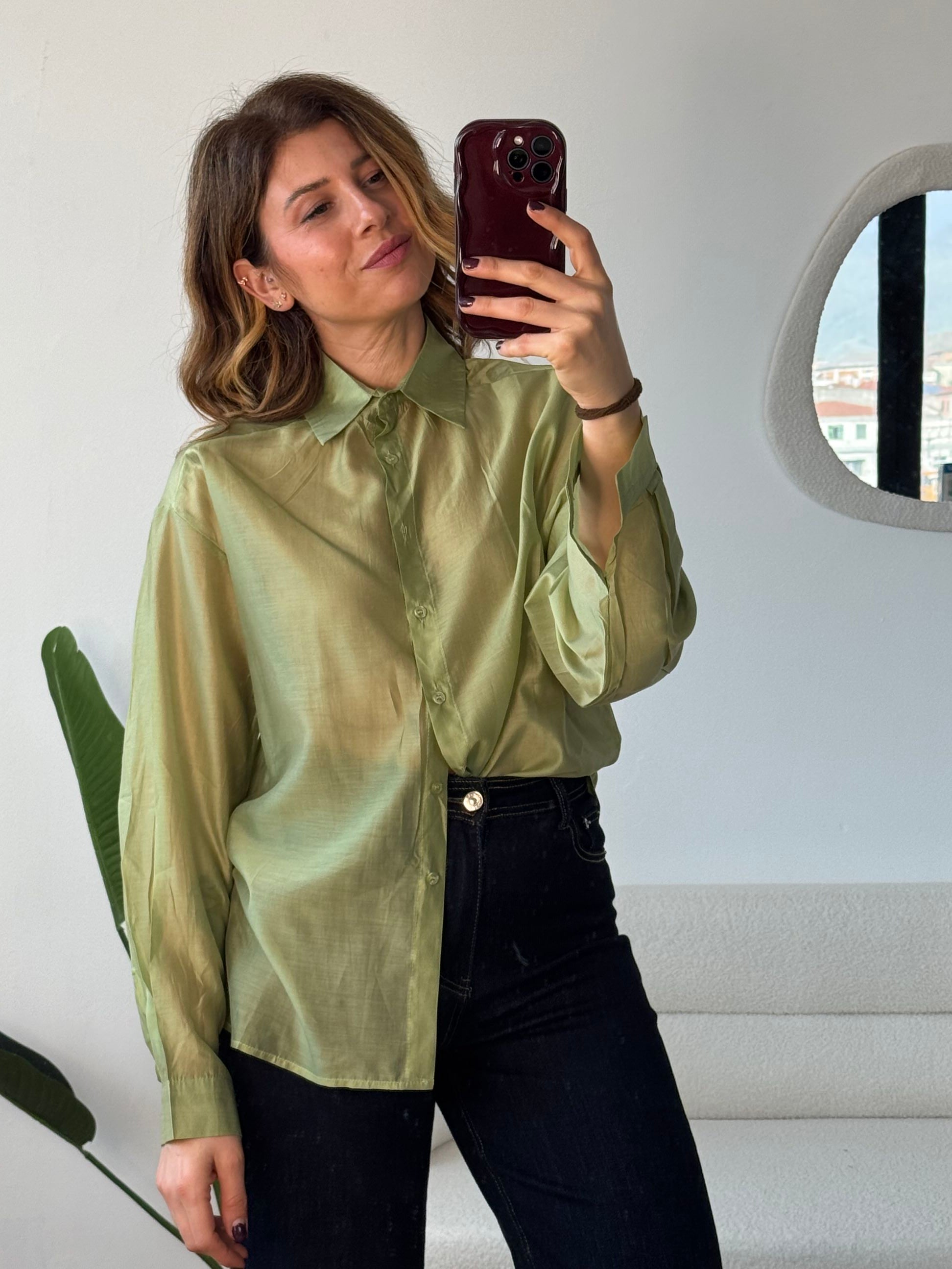Camicia Semitrasparente