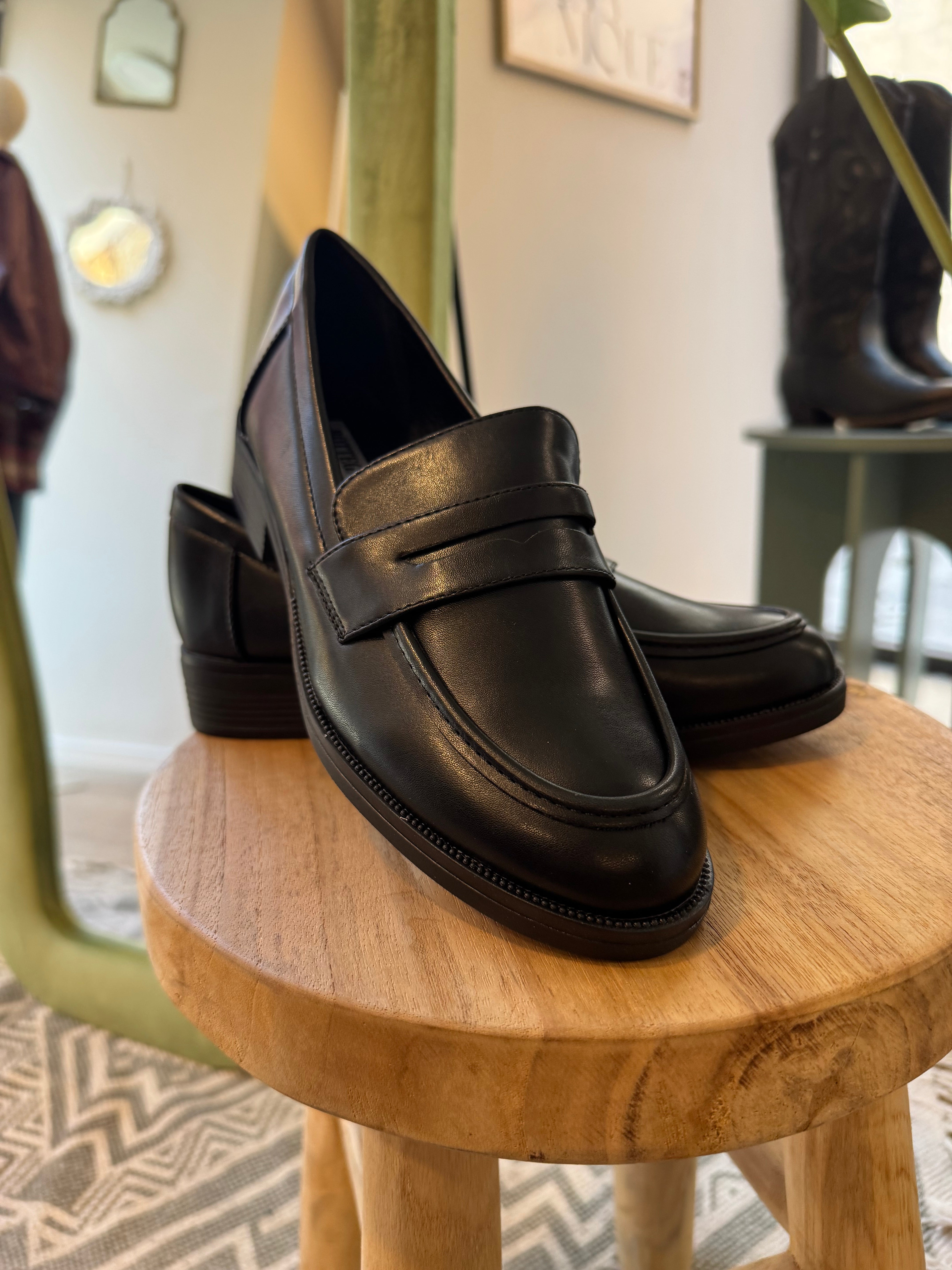 Mocassino ecopelle nero