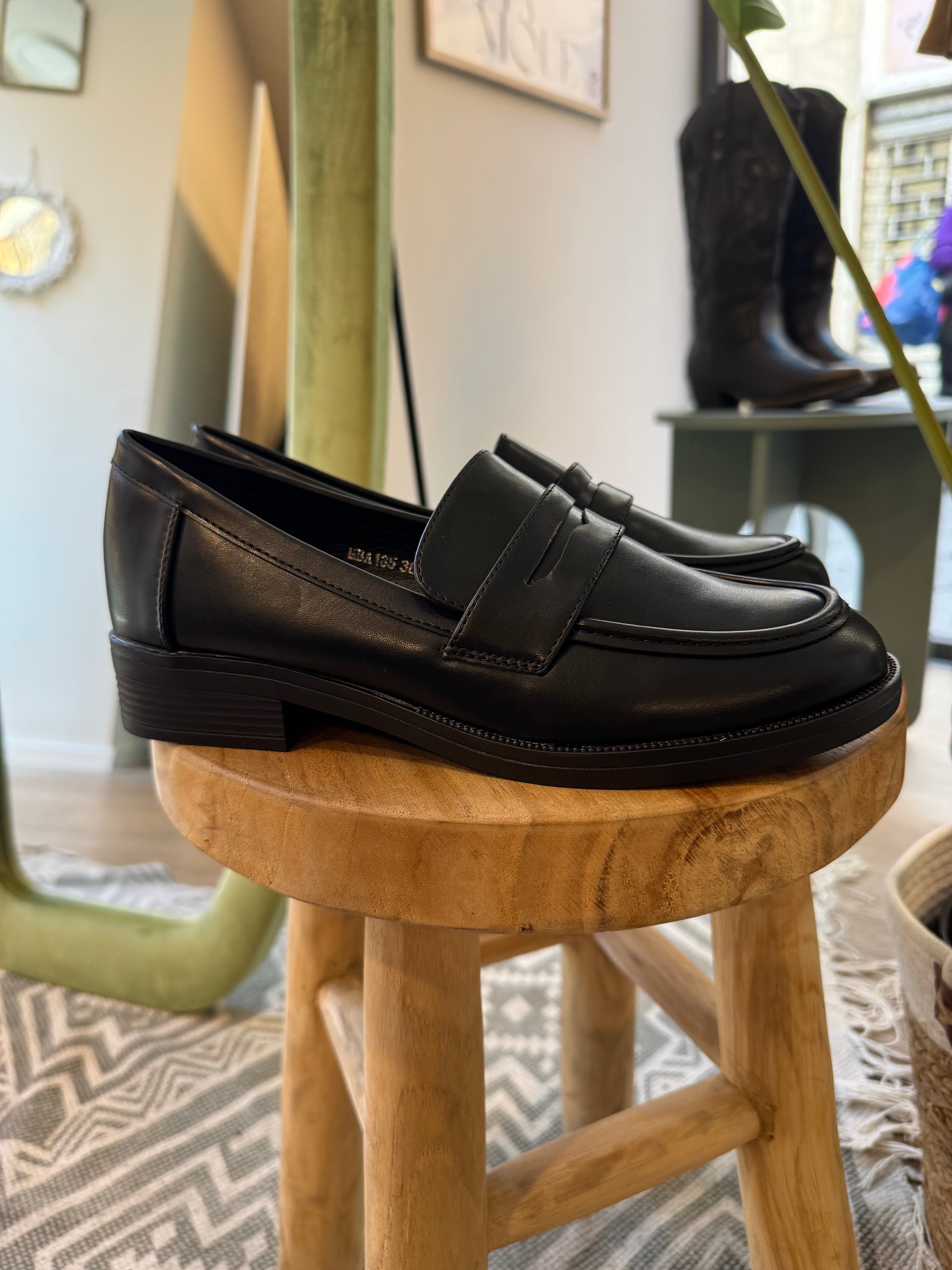 Mocassino ecopelle nero